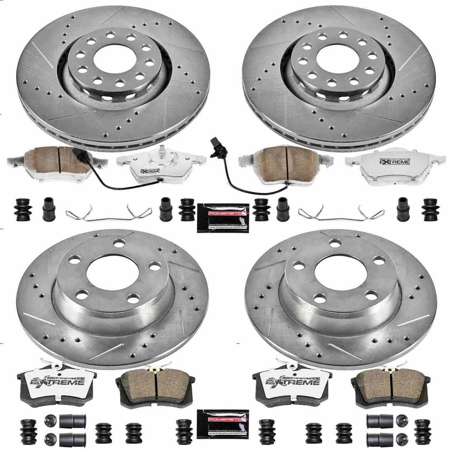 PowerStop Power Stop 98-04 Audi A6 Quattro Front & Rear Z26 Street Warrior Brake Kit K639-26
