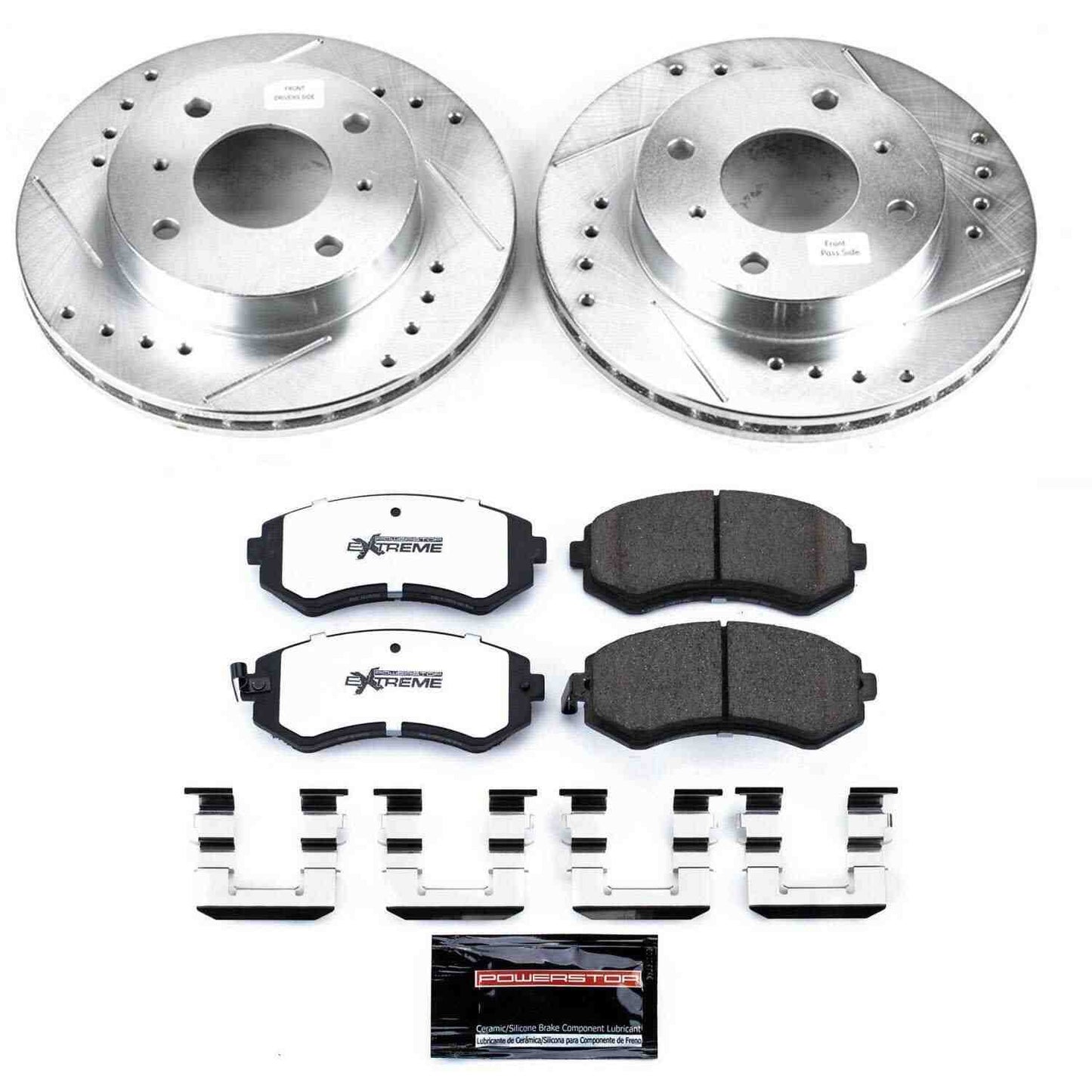 PowerStop Power Stop 89-96 Nissan 240SX Front Z26 Street Warrior Brake Kit K654-26