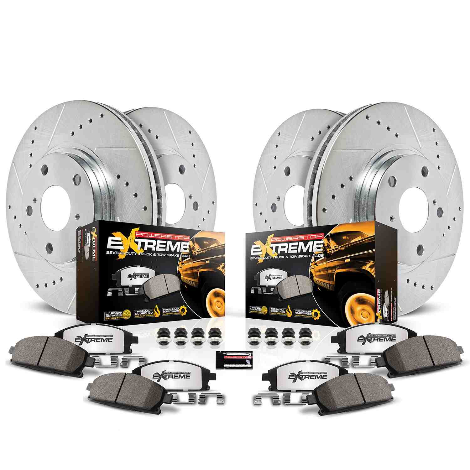 PowerStop Power Stop 15-19 Cadillac Escalade Front & Rear Z36 Truck & Tow Brake Kit K6560-36