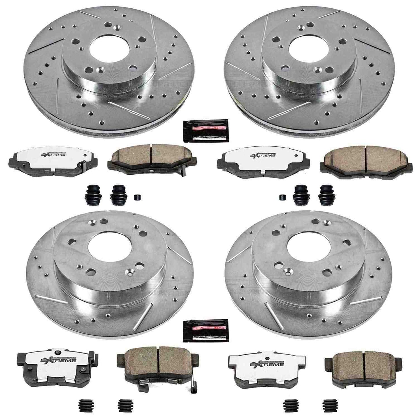 PowerStop Power Stop 14-15 Acura ILX Front & Rear Z26 Street Warrior Brake Kit K6781-26