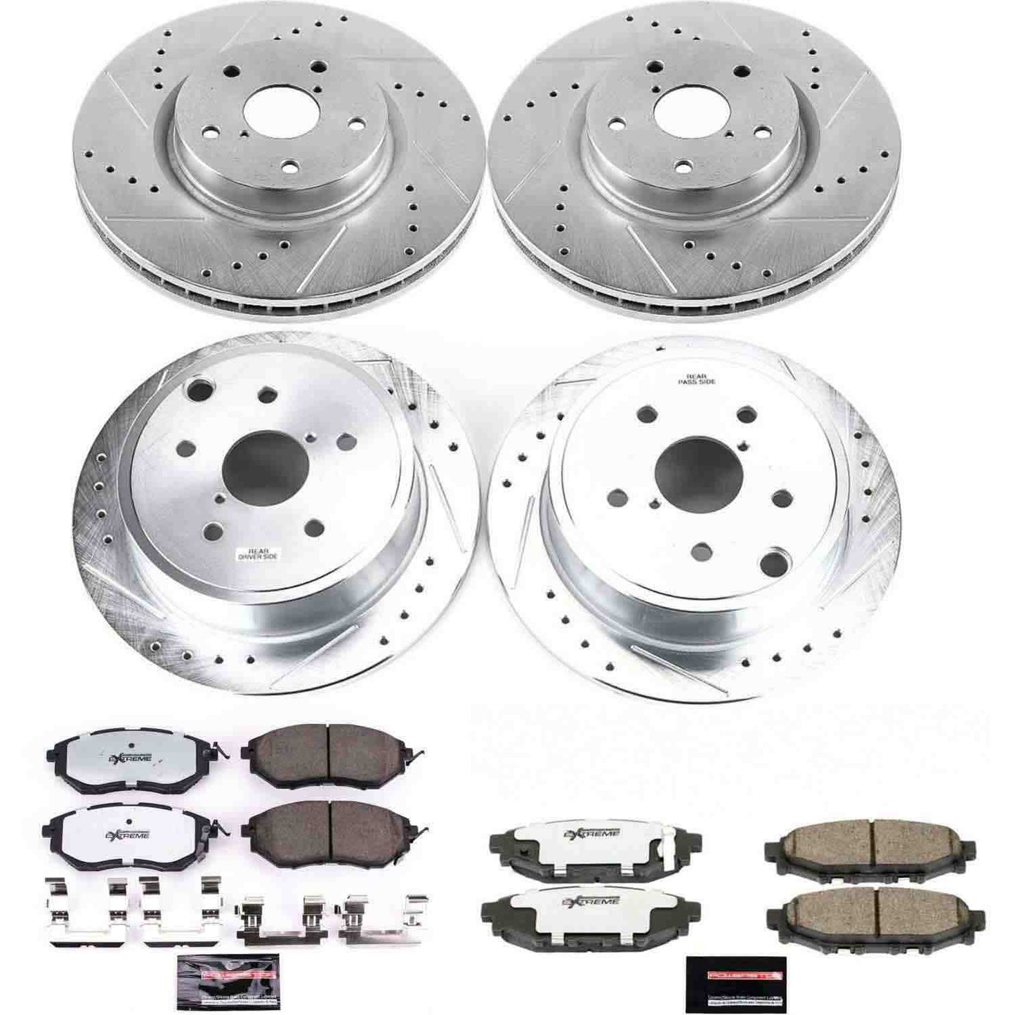 PowerStop Power Stop 15-19 Subaru WRX Front & Rear Z26 Street Warrior Brake Kit K6932-26