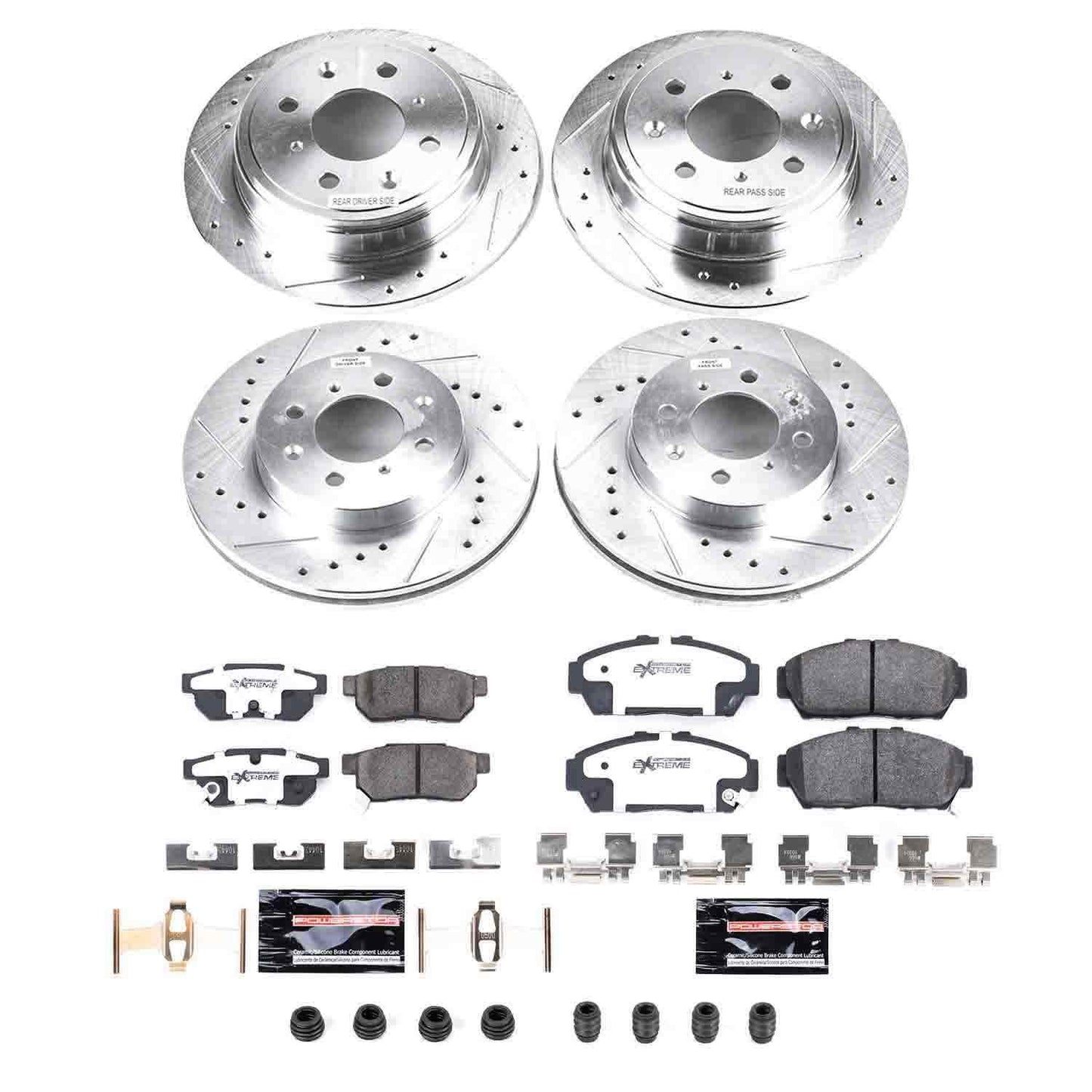 PowerStop Power Stop 94-01 Acura Integra Front & Rear Z26 Street Warrior Brake Kit K693-26