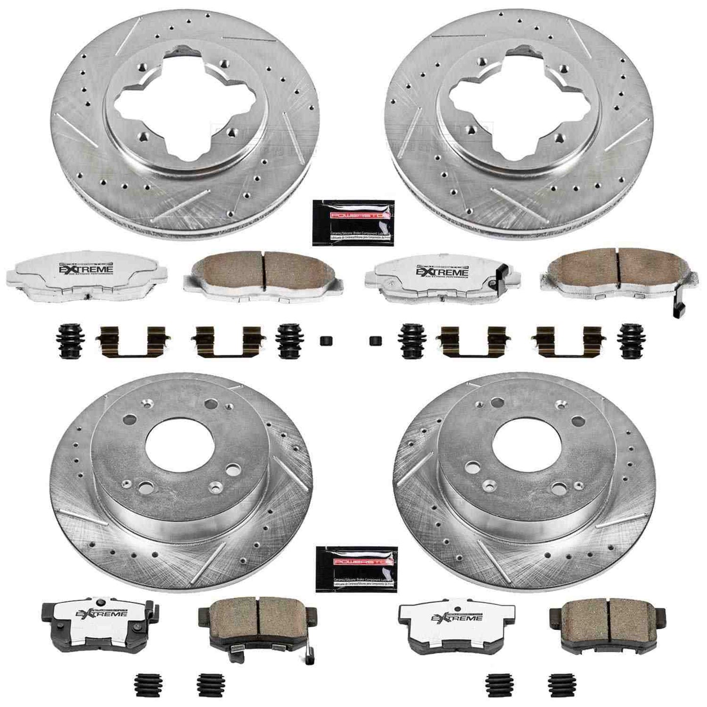 PowerStop Power Stop 1997 Acura CL Front & Rear Z26 Street Warrior Brake Kit K698-26