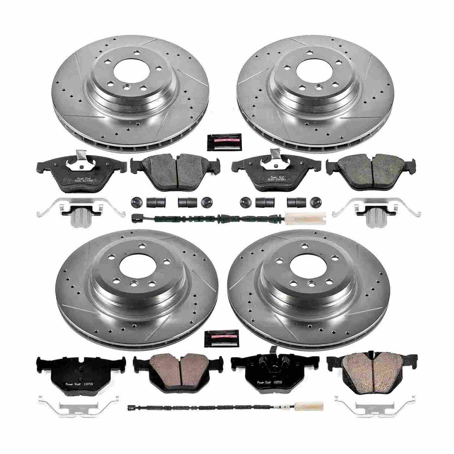 Power Stop 13-15 BMW X1 Front & Rear Z23 Evolution Sport Brake Kit K7021