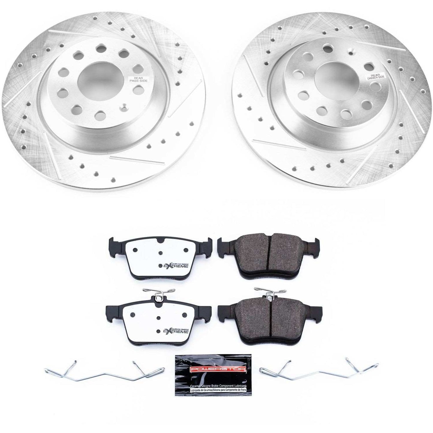 PowerStop Power Stop 16-18 Audi TT Quattro Rear Z26 Street Warrior Brake Kit K7176-26