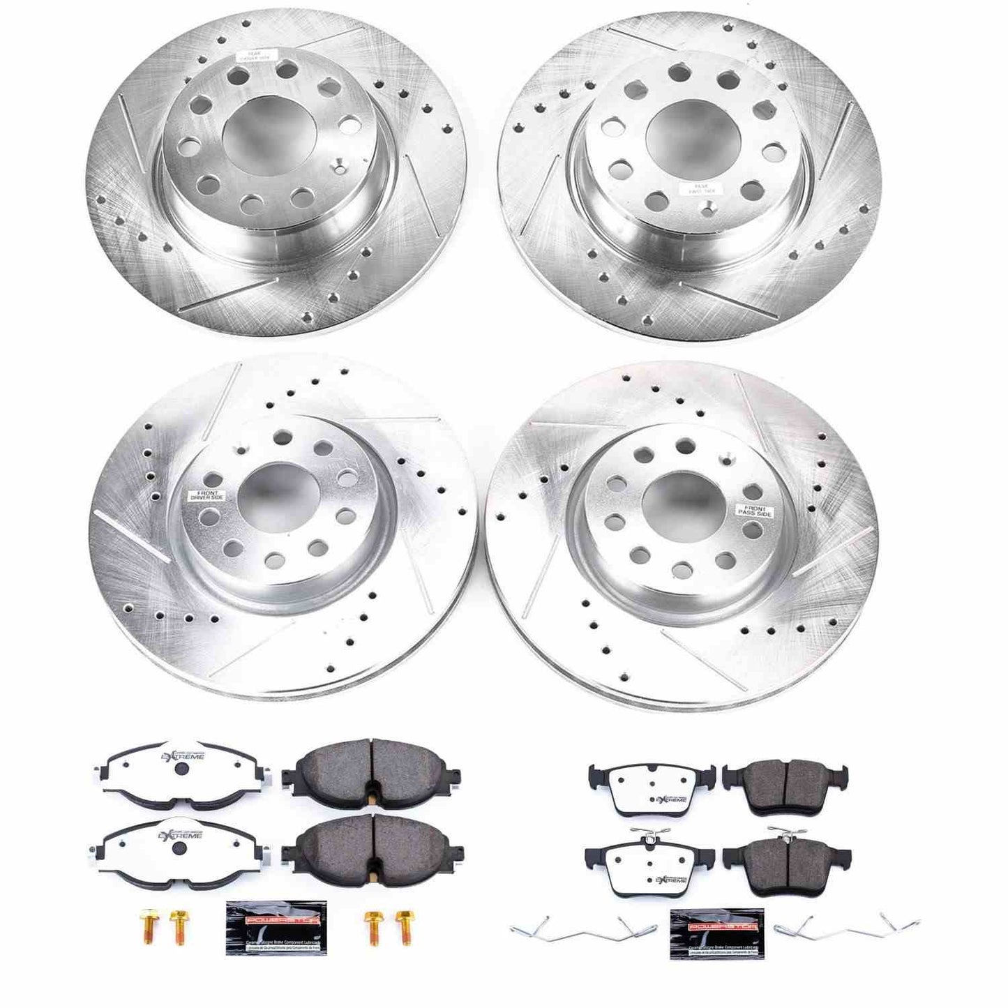 PowerStop Power Stop 15-18 Audi A3 Front & Rear Z26 Street Warrior Brake Kit K7502-26