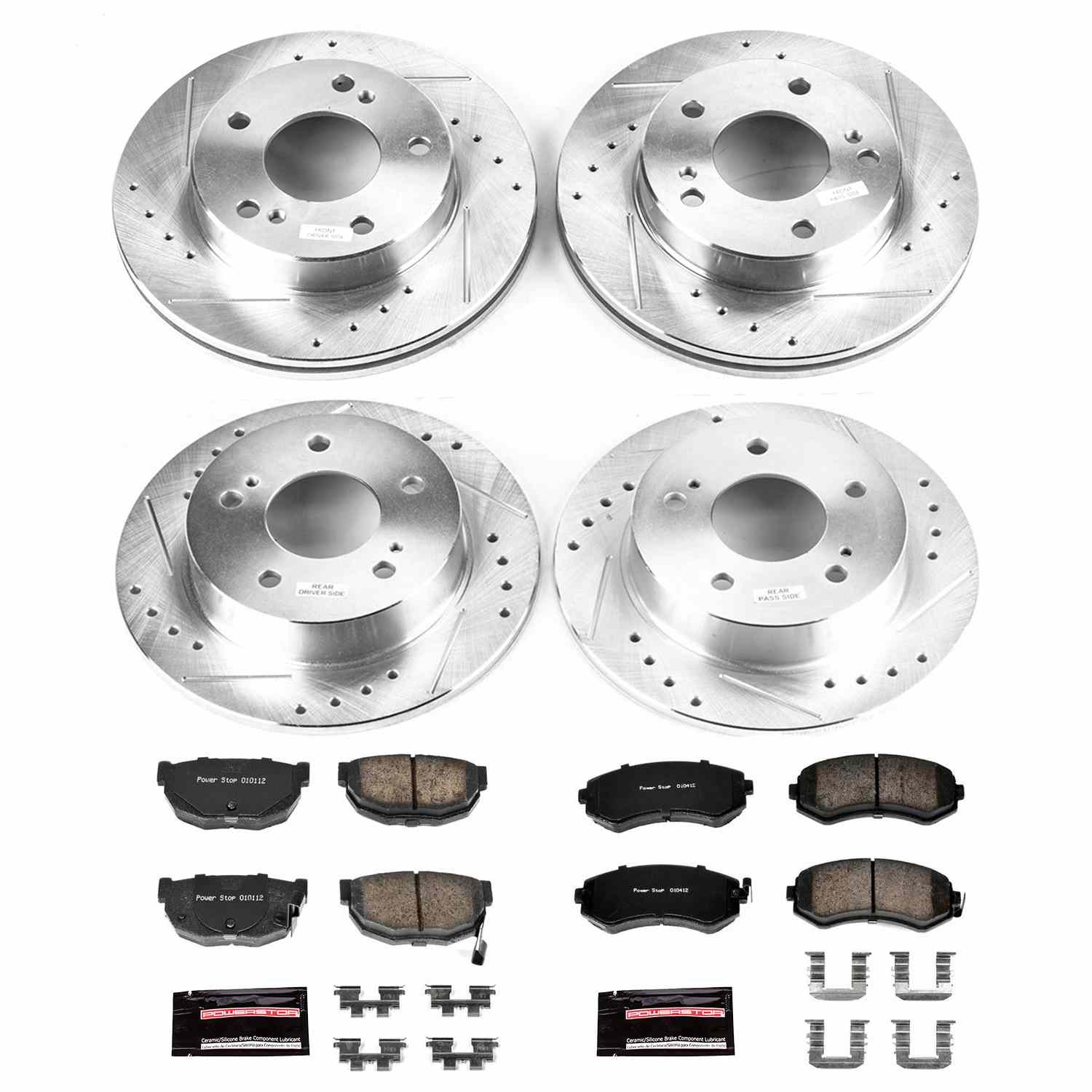 PowerStop Power Stop 94-96 Nissan 240SX Front & Rear Z23 Evolution Sport Brake Kit K755