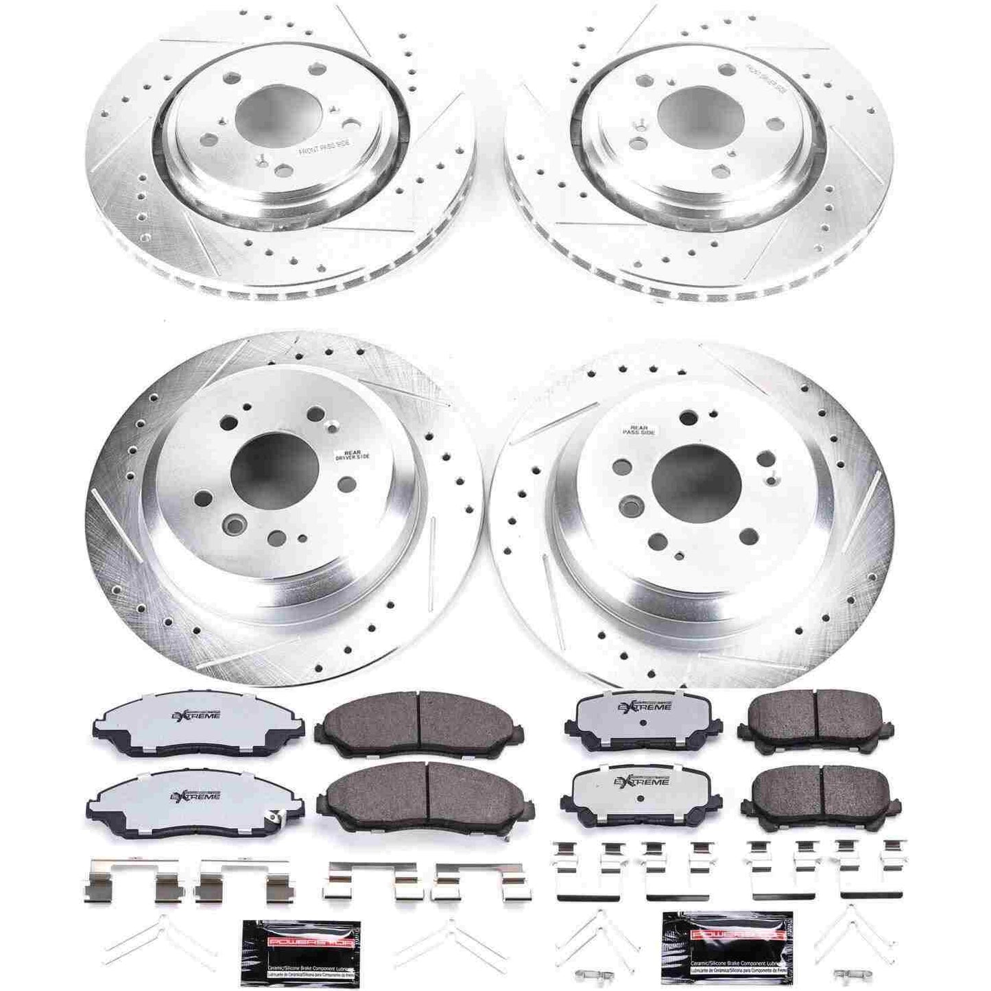 PowerStop Power Stop 16-19 Honda Pilot Front & Rear Z36 Truck & Tow Brake Kit K7576-36
