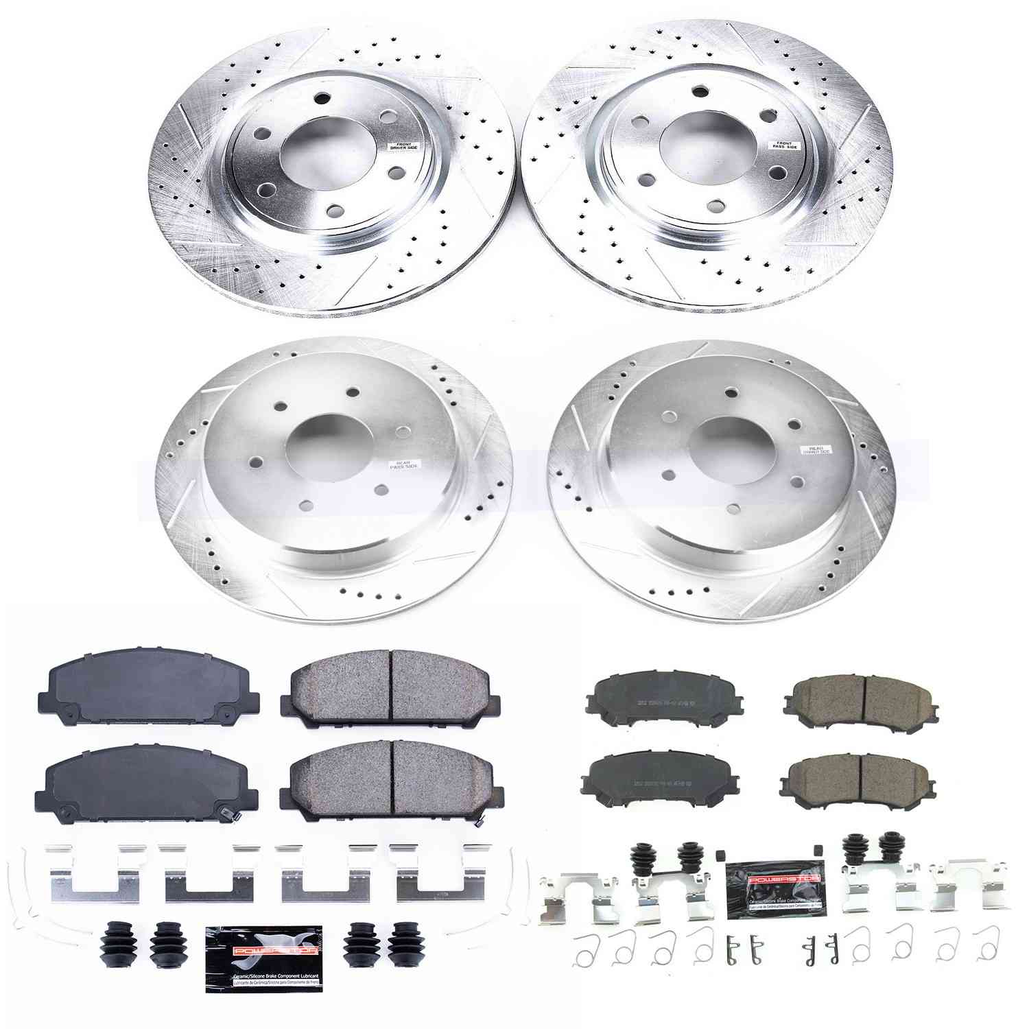 Power Stop 17-18 Nissan Titan Front & Rear Z23 Evolution Sport Brake Kit K7866