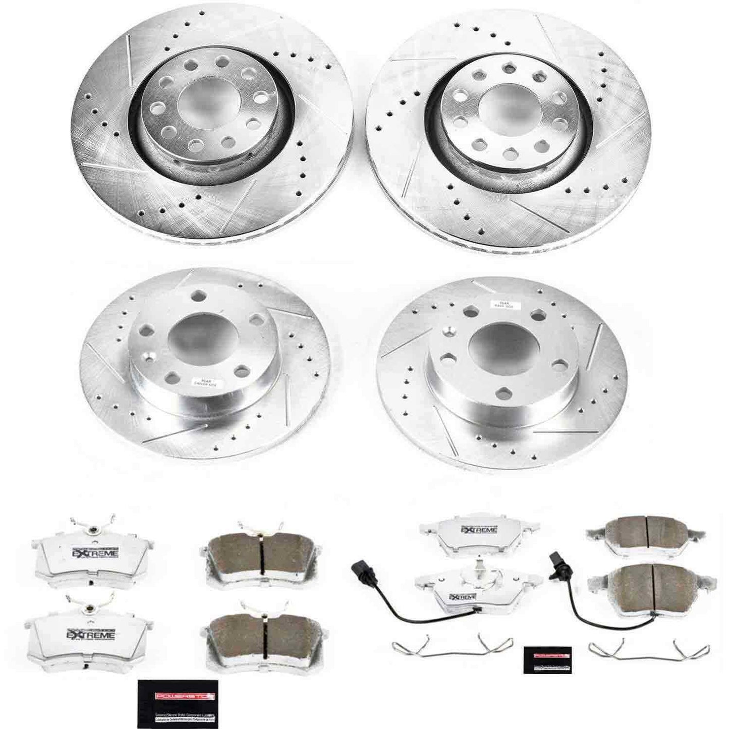 PowerStop Power Stop 04-05 Audi A4 Quattro Front & Rear Z26 Street Warrior Brake Kit K7919-26