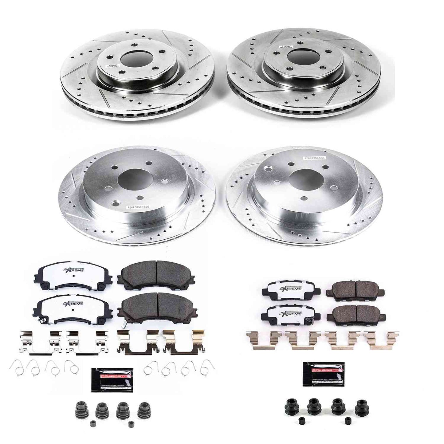 PowerStop Power Stop 18-19 Infiniti Q50 Front & Rear Z26 Street Warrior Brake Kit K8006-26