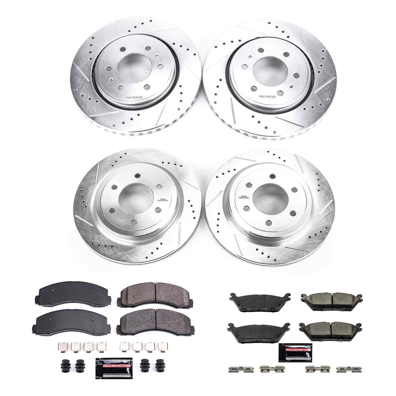 PowerStop Power Stop 2018 Ford Expedition Front & Rear Z23 Evolution Sport Brake Kit K8026