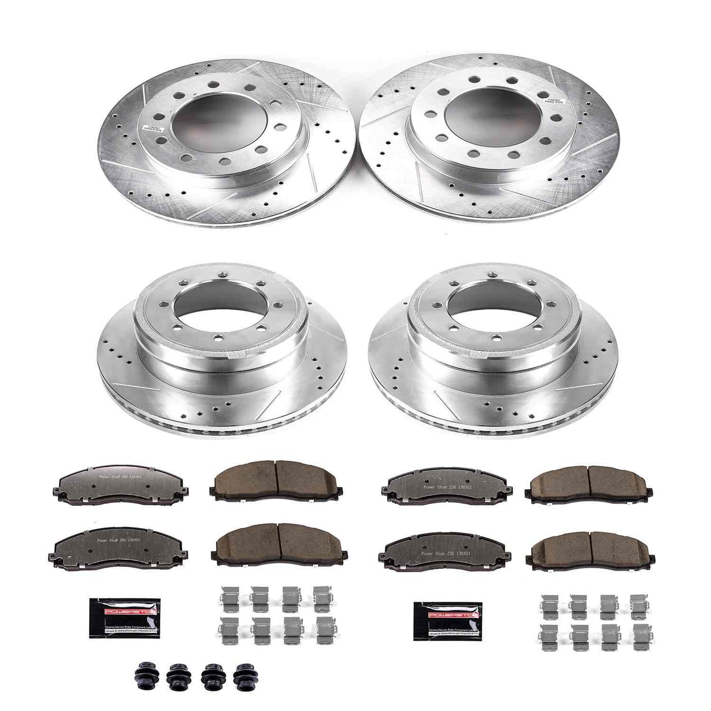 PowerStop Power Stop 2016 Ford F-350 Super Duty Front & Rear Z36 Truck & Tow Brake Kit K8027-36