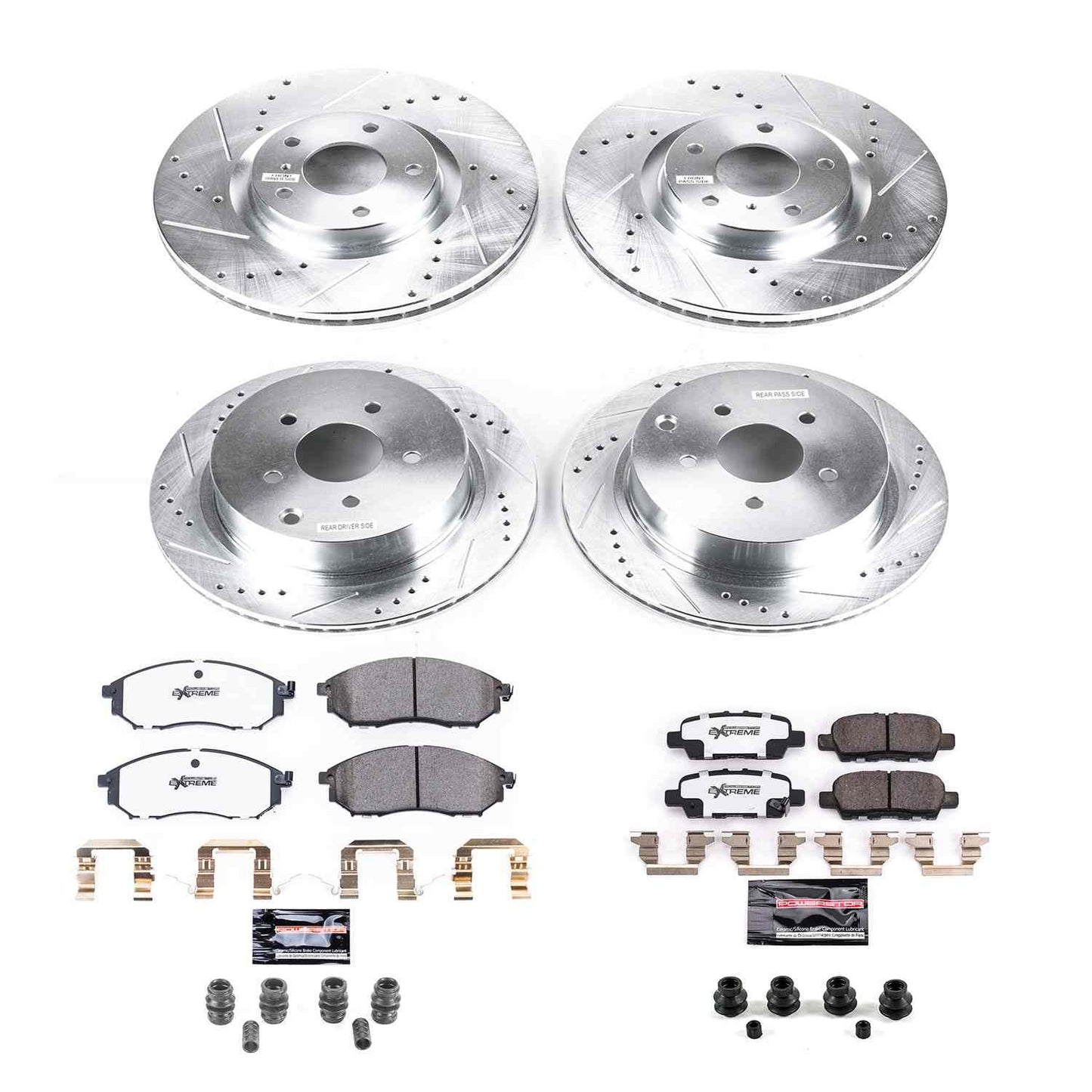PowerStop Power Stop 18-19 Infiniti Q70 Front & Rear Z26 Street Warrior Brake Kit K8061-26