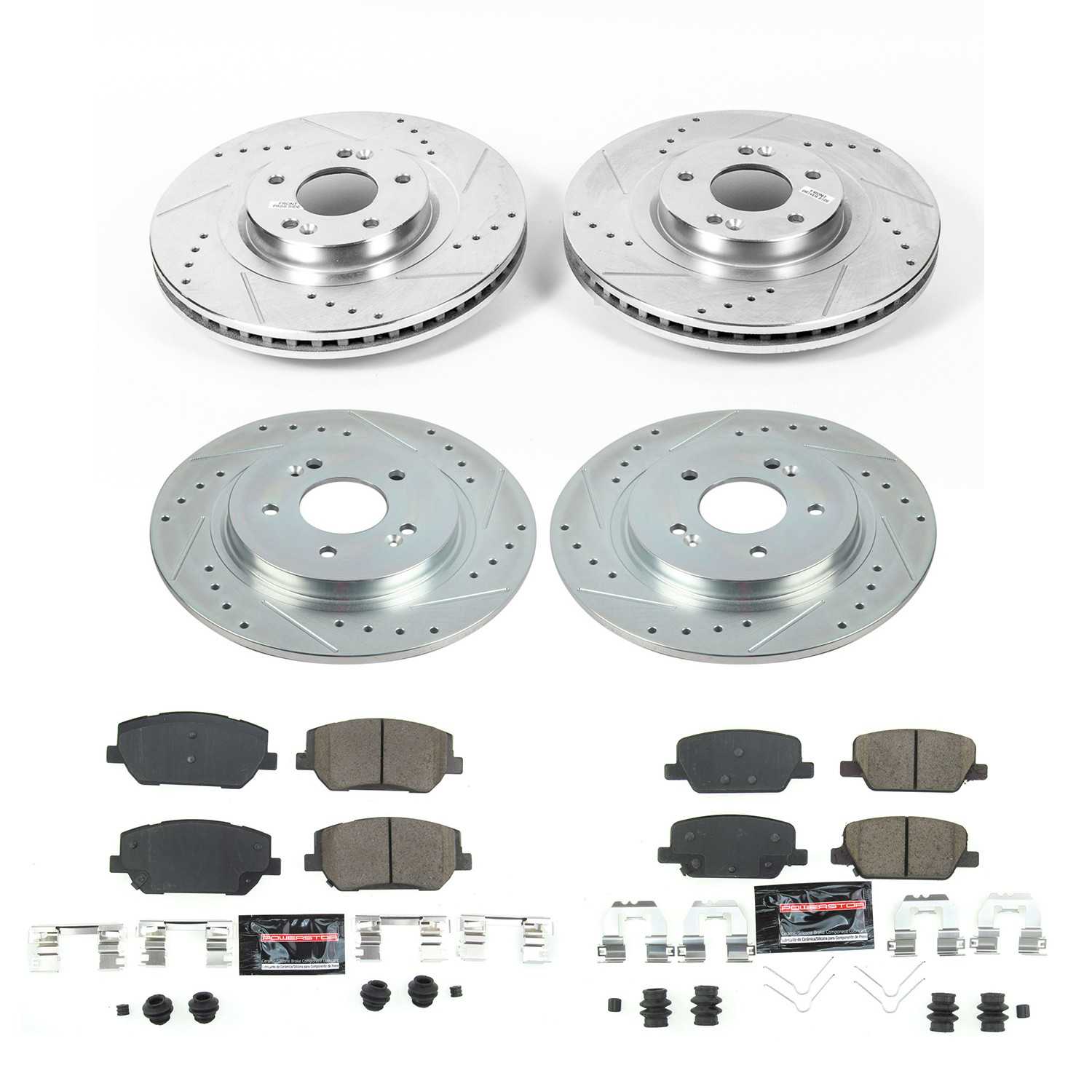 Power Stop 2019 Hyundai Santa Fe Front & Rear Z23 Evolution Sport Brake Kit K8308