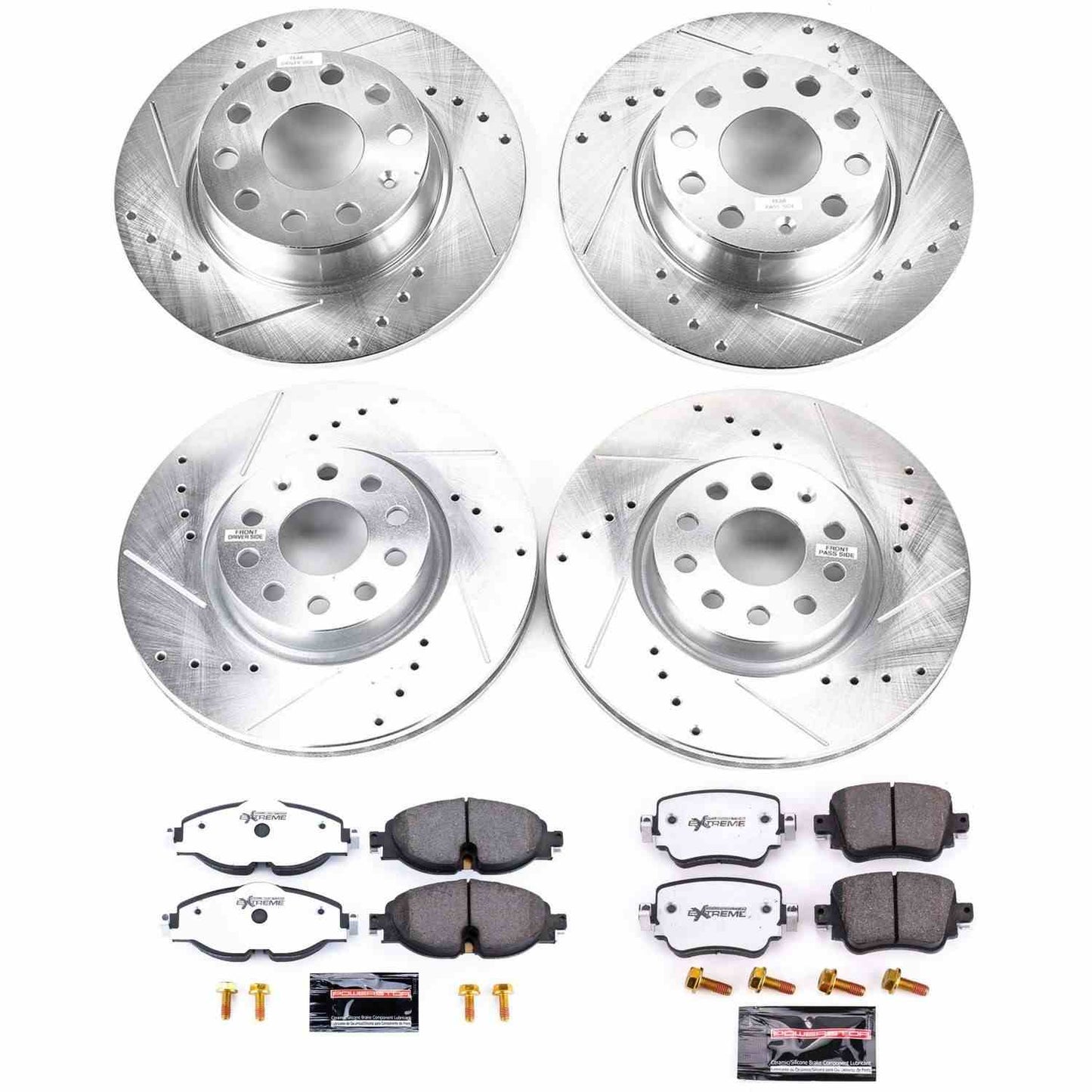 PowerStop Power Stop 2019 Volkswagen Golf Alltrack Front & Rear Z26 Street Warrior Brake Kit K8364-26