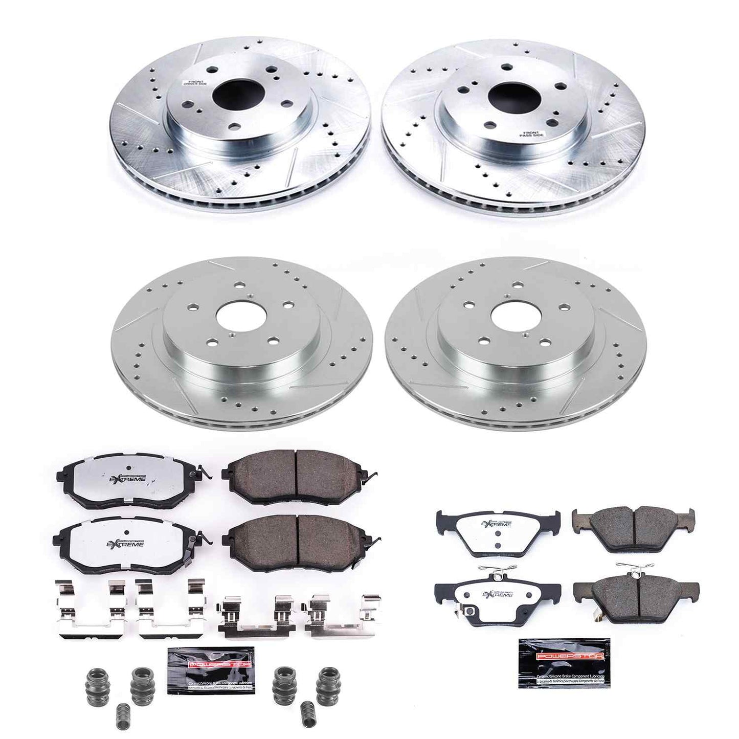 PowerStop Power Stop 2015 Subaru Legacy Front & Rear Z26 Street Warrior Brake Kit K8405-26