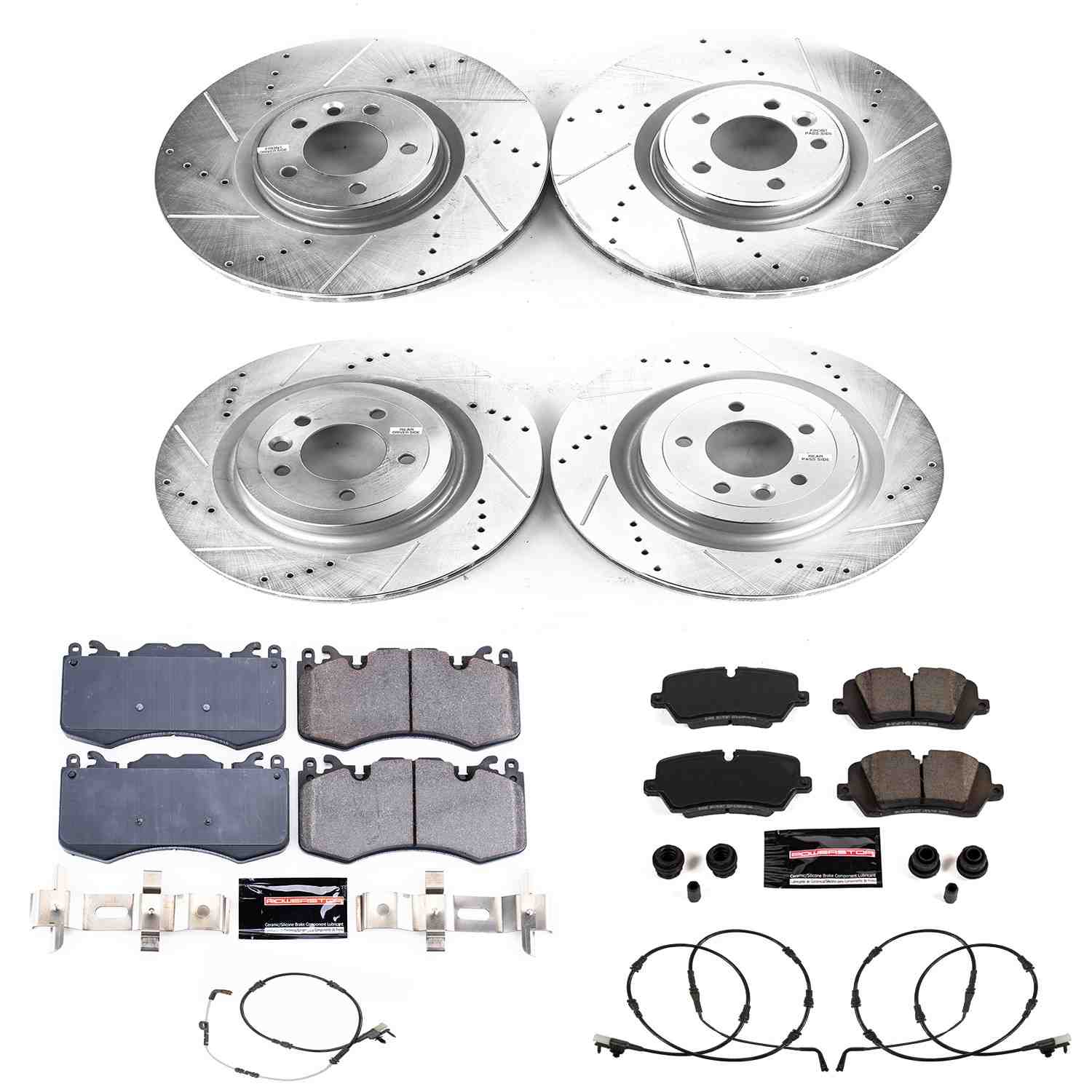 Power Stop 18-19 Land Rover Range Rover Sport Front & Rear Z23 Evolution Sport Brake Kit K8513