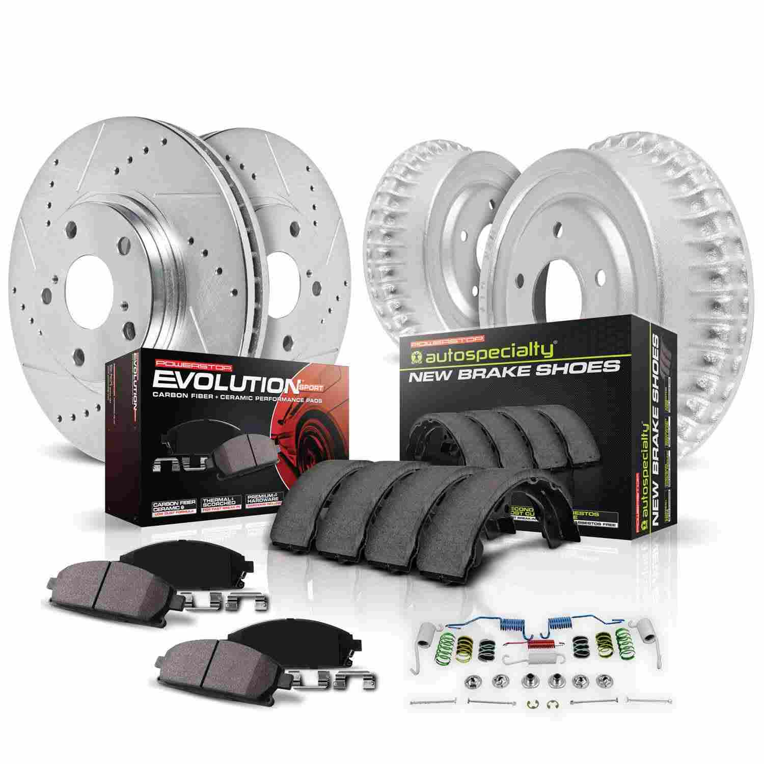 Power Stop 18-19 Land Rover Range Rover Sport Front & Rear Z23 Evolution Sport Brake Kit K8513