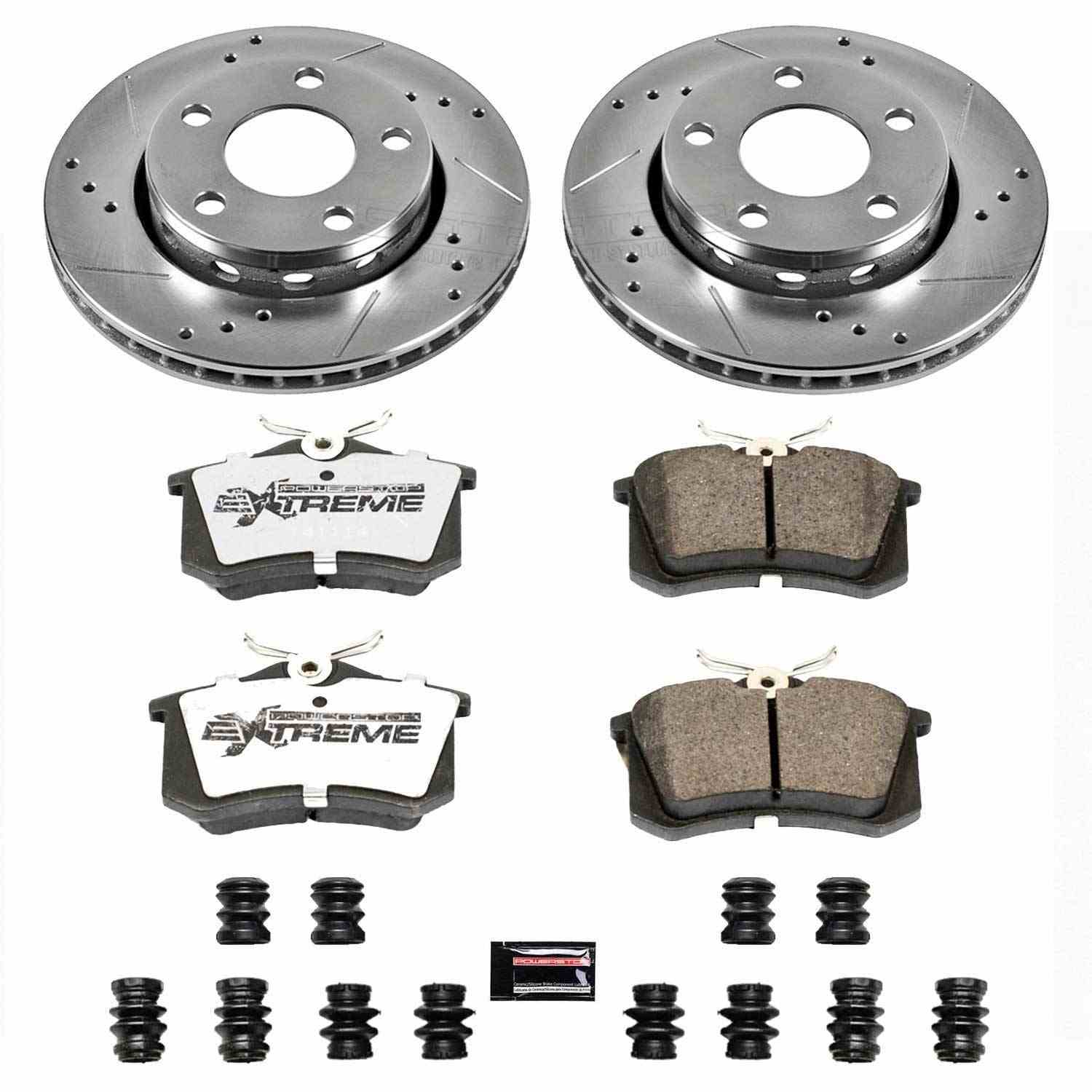 PowerStop Power Stop 00-02 Audi S4 Rear Z26 Street Warrior Brake Kit K894-26