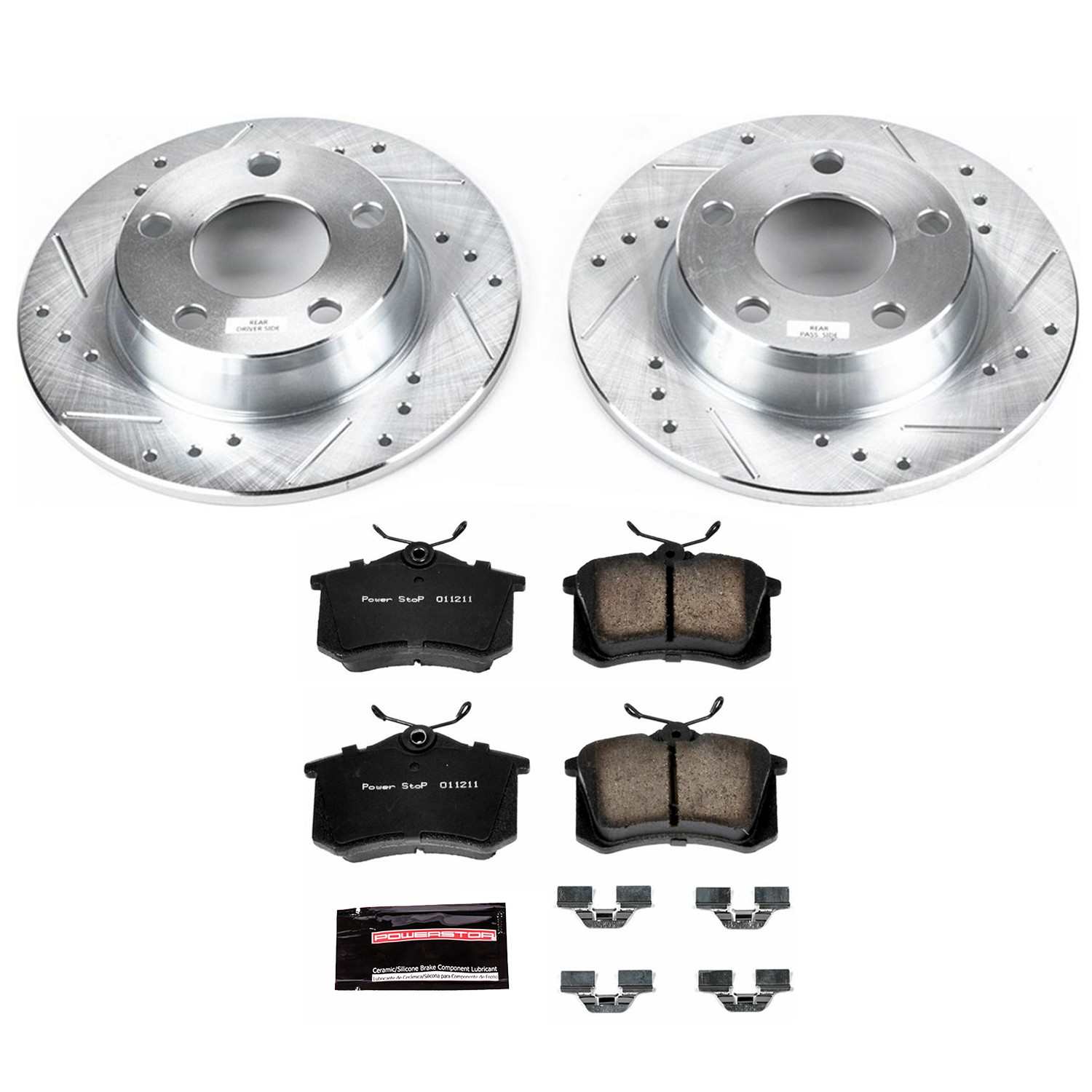 Power Stop 98-04 Audi A6 Quattro Rear Z23 Evolution Sport Brake Kit K941