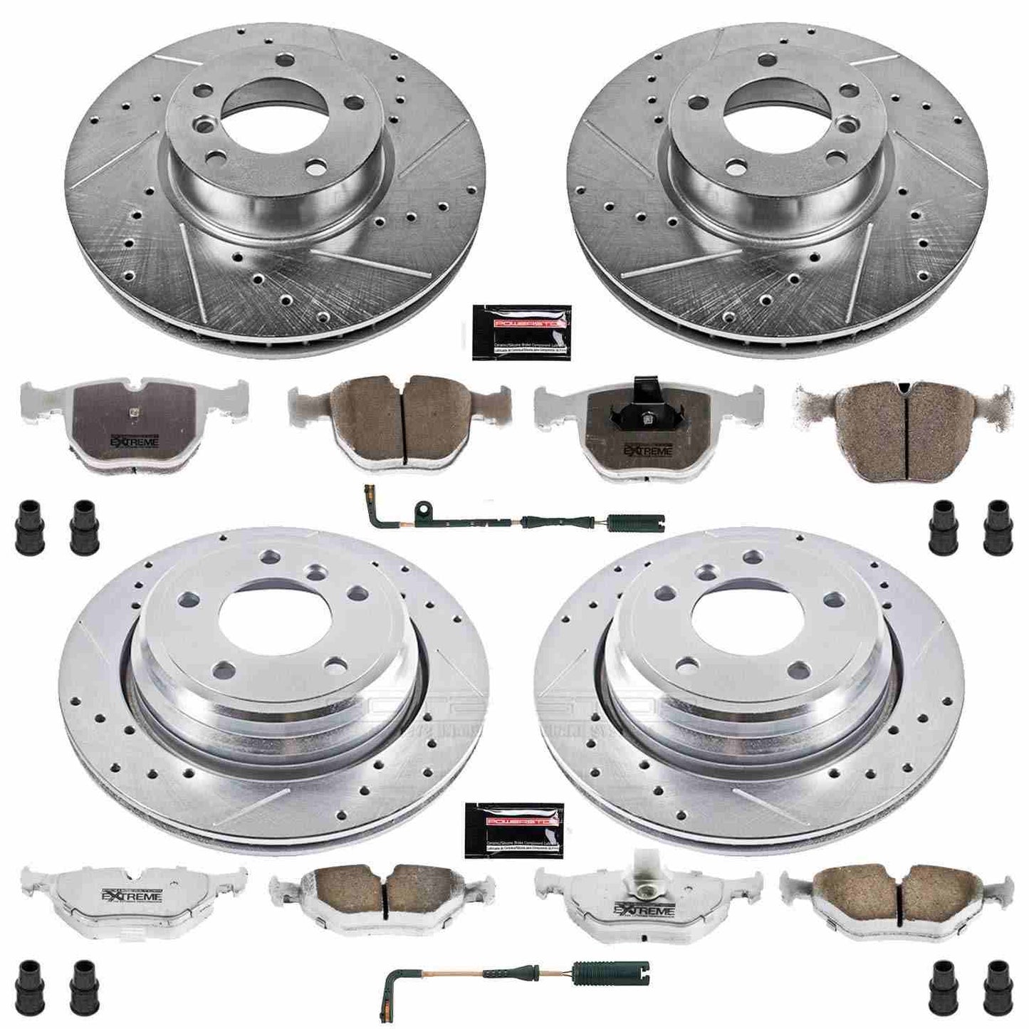 PowerStop Power Stop 01-03 BMW 530i Front & Rear Z26 Street Warrior Brake Kit K945-26