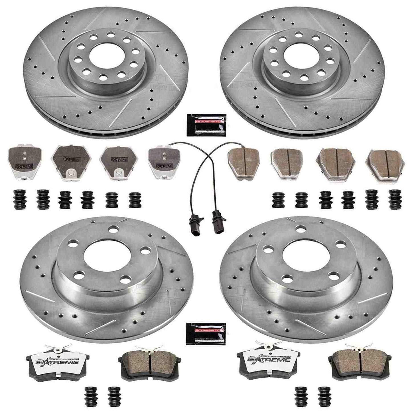 PowerStop Power Stop 02-04 Audi A6 Quattro Front & Rear Z26 Street Warrior Brake Kit K950-26