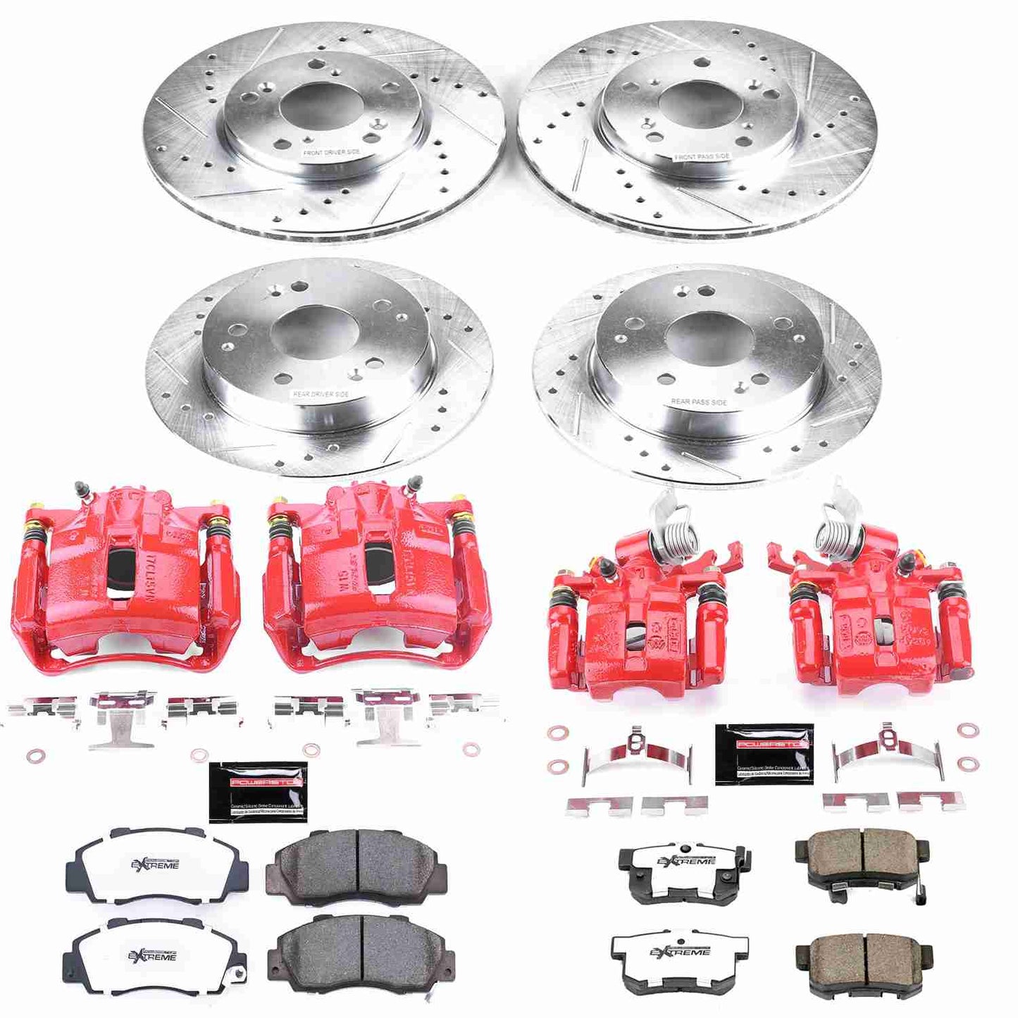 PowerStop Power Stop 98-02 Honda Accord Z26 Street Kit w/ Calipers - Front and Rear KC1042-26