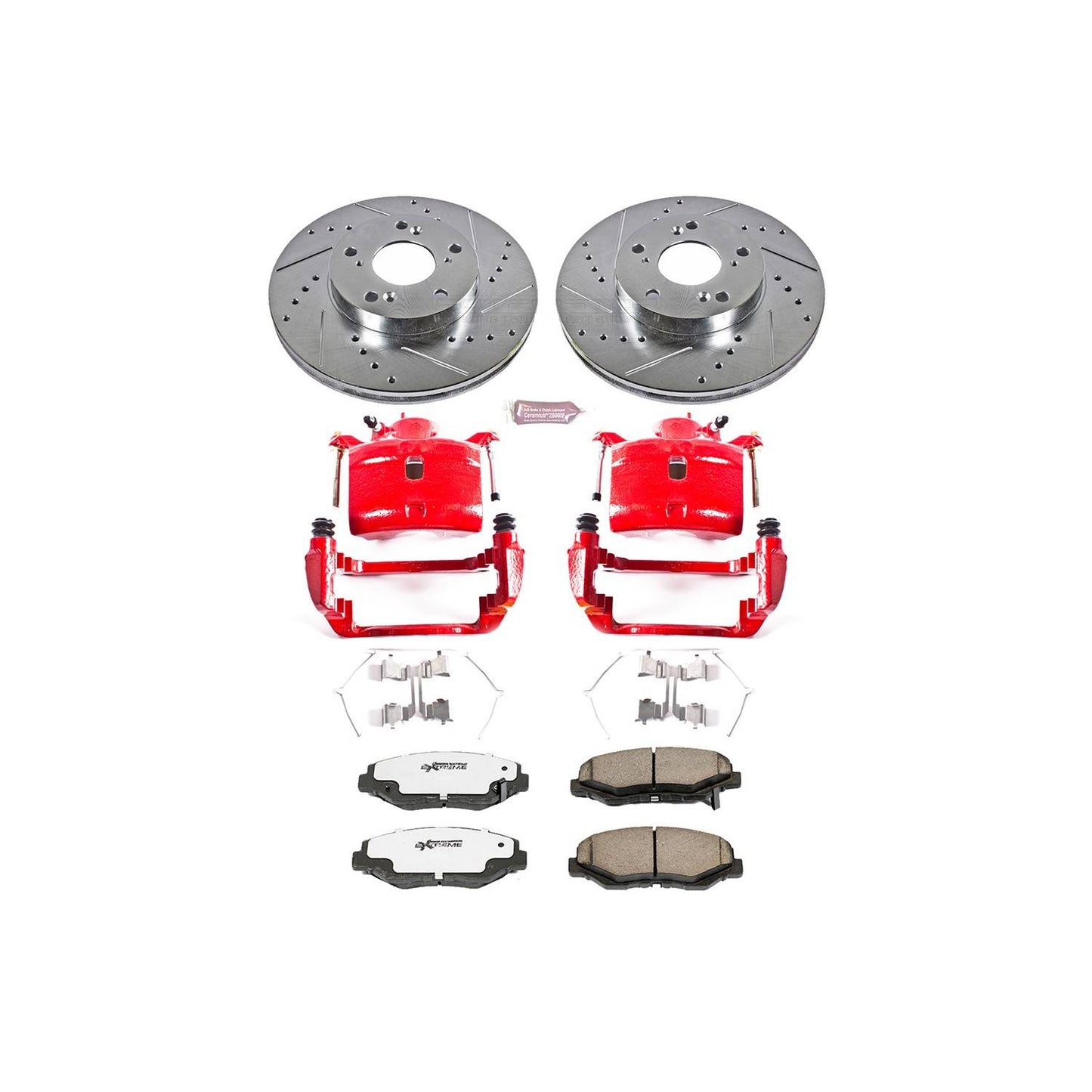 PowerStop Power Stop 02-04 Honda CR-V Front Z26 Street Warrior Brake Kit w/Calipers KC1043-26