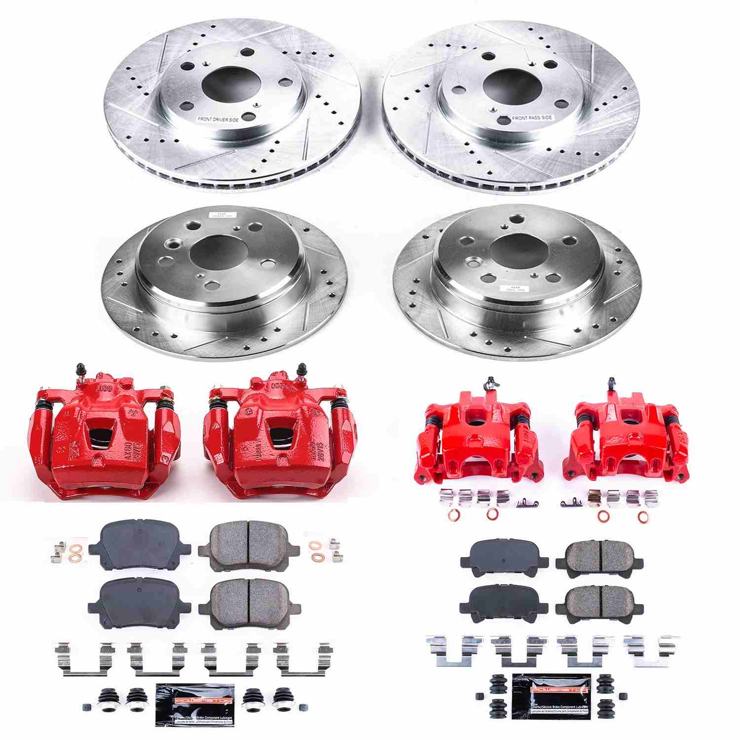 PowerStop Power Stop 00-01 Toyota Camry Z23 Evolution Kit w/ Calipers - Front and Rear KC1060A