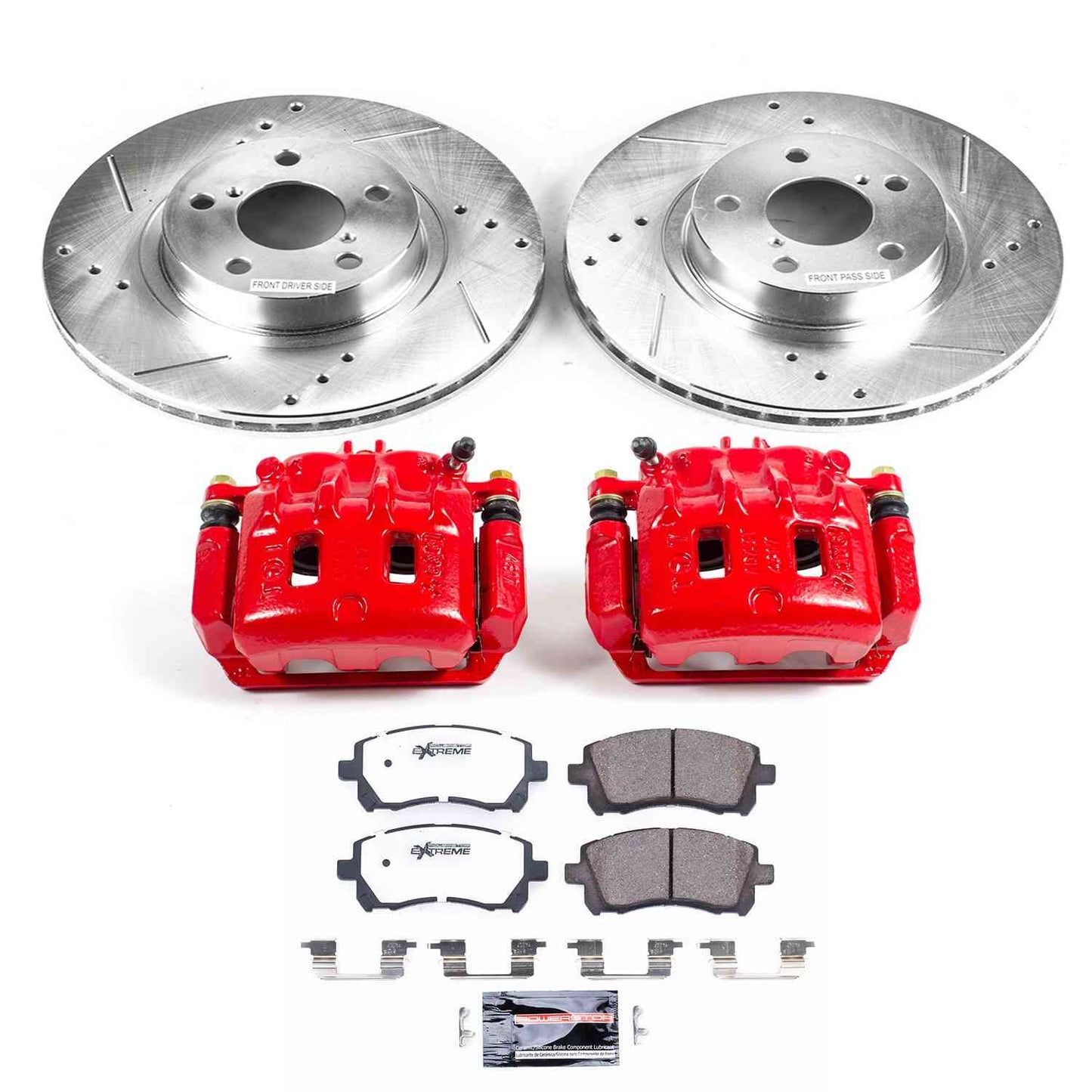 PowerStop Power Stop 98-02 Subaru Forester Front Z26 Street Warrior Brake Kit w/Calipers KC1120-26