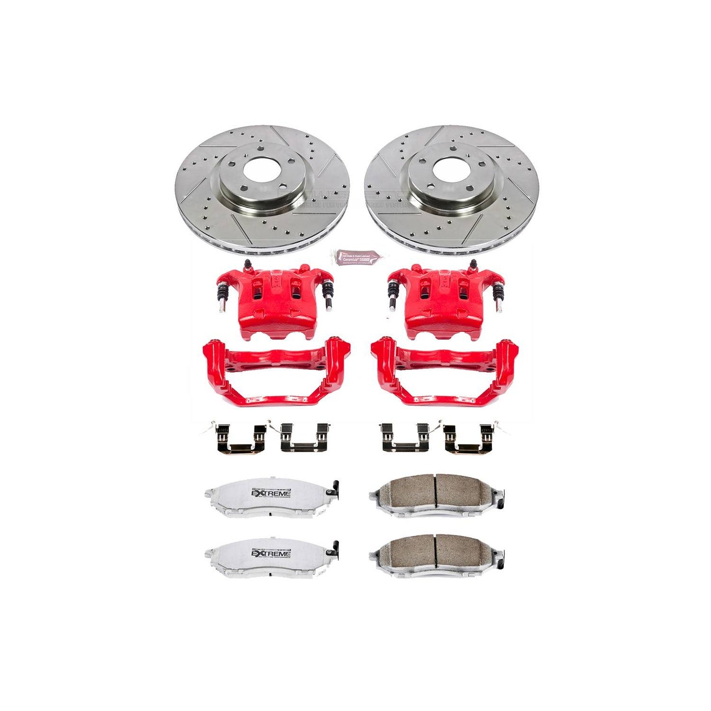 PowerStop Power Stop 08-12 Infiniti EX35 Front Z26 Street Warrior Brake Kit w/Calipers KC112B-26