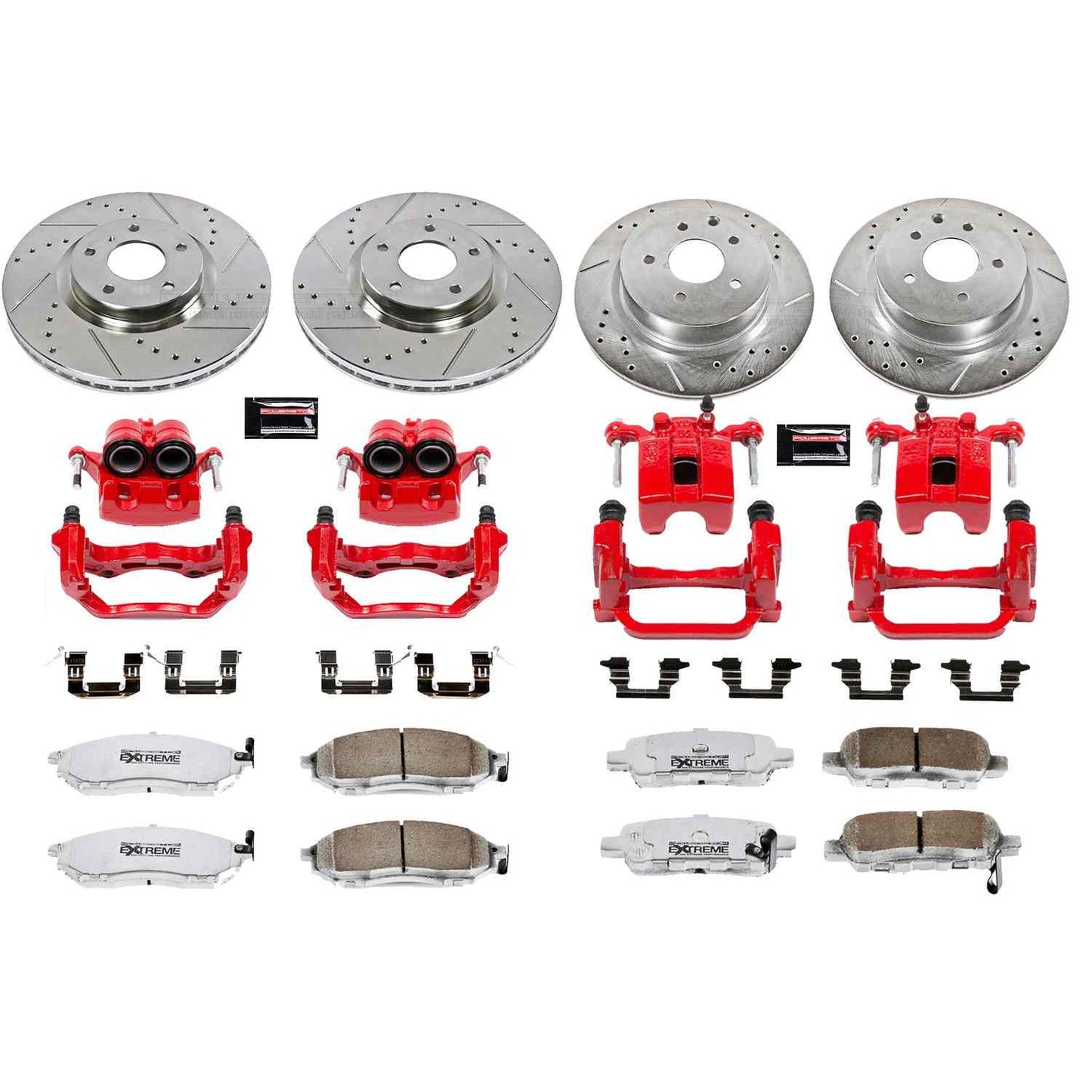 PowerStop Power Stop 05-07 Infiniti G35 Z26 Street Kit w/ Calipers - Front and Rear KC114-26