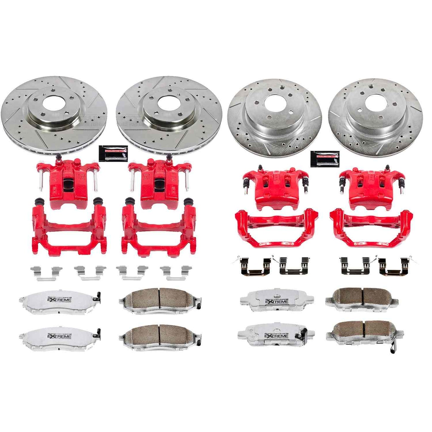 PowerStop Power Stop 11-12 Infiniti G25 Z26 Street Kit w/ Calipers - Front and Rear KC114B-26