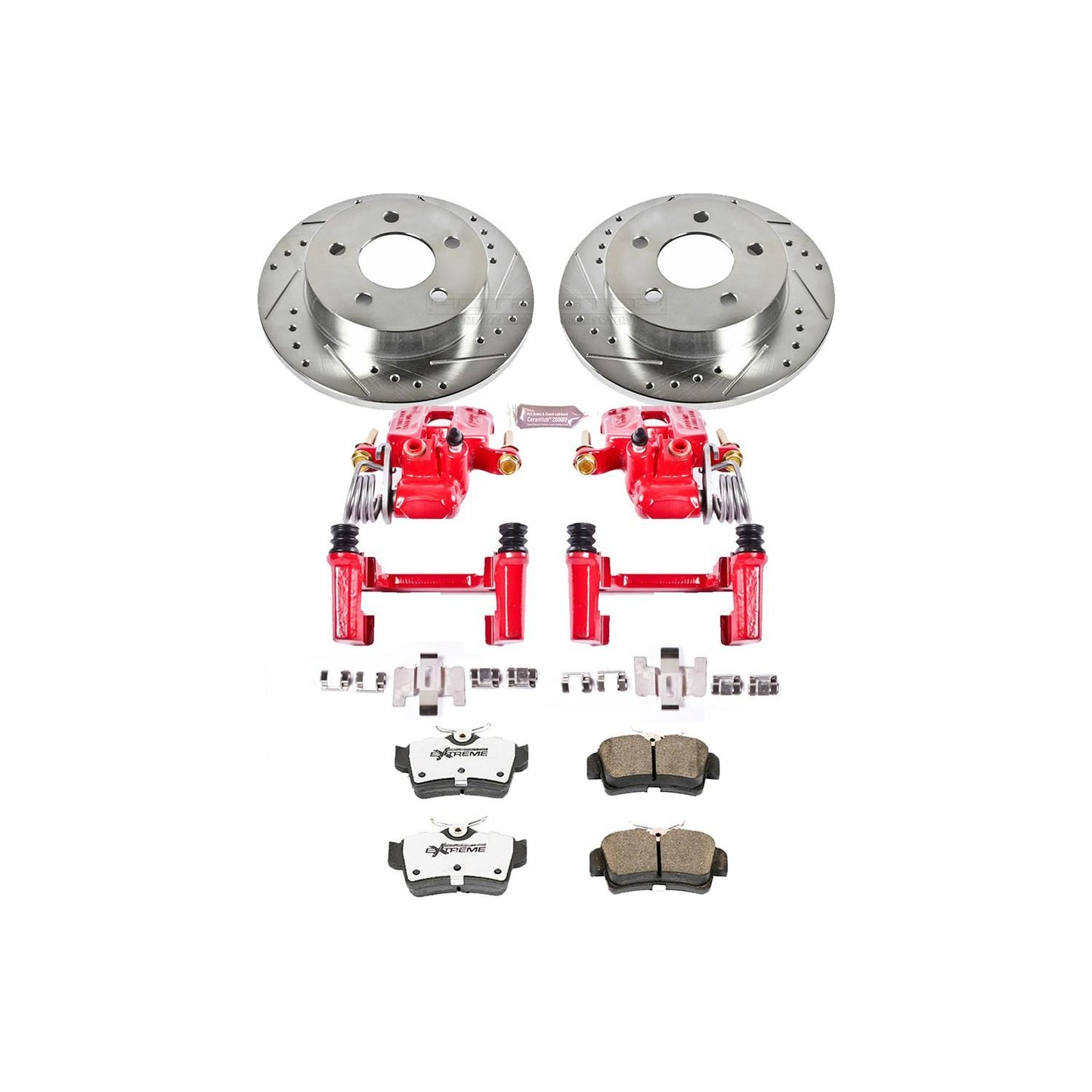 PowerStop Power Stop 94-04 Ford Mustang Rear Z26 Street Warrior Brake Kit w/Calipers KC1303-26