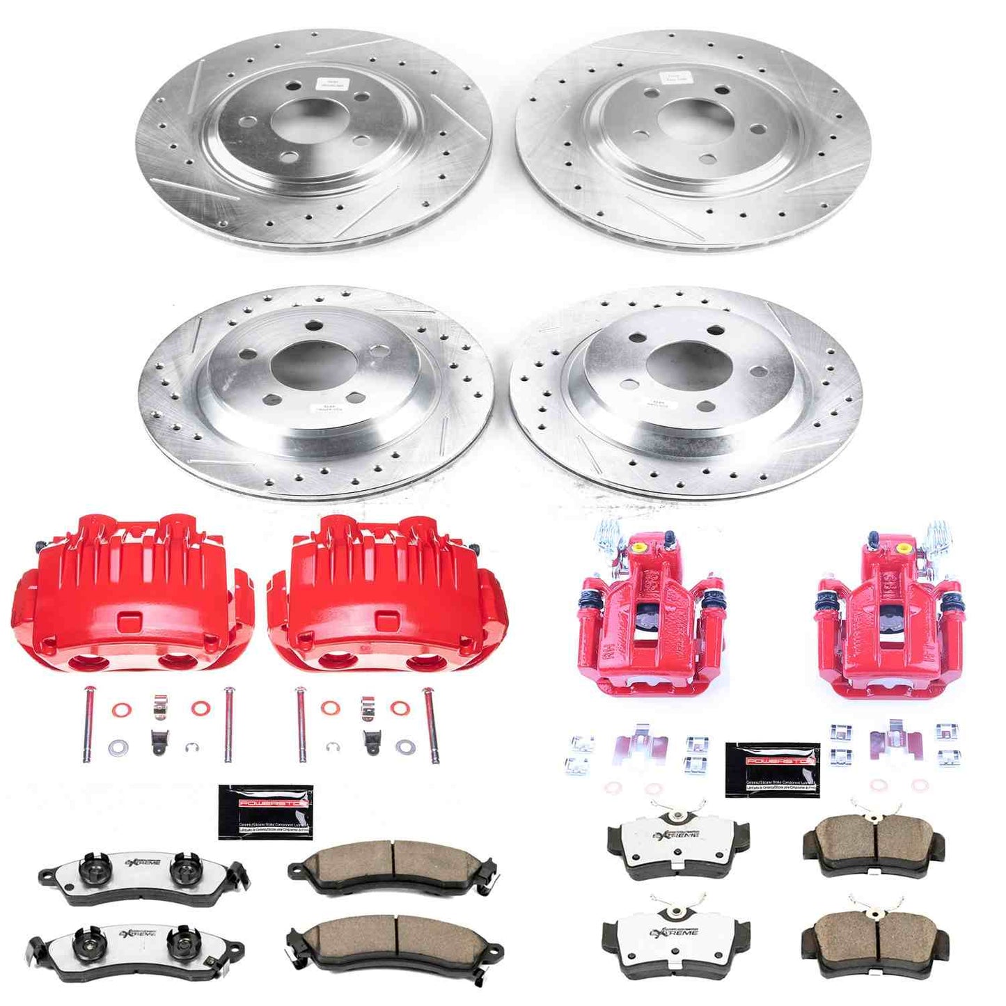 PowerStop Power Stop 98-94 Ford Mustang Z26 Street Kit w/ Calipers - Front and Rear KC1305D-26