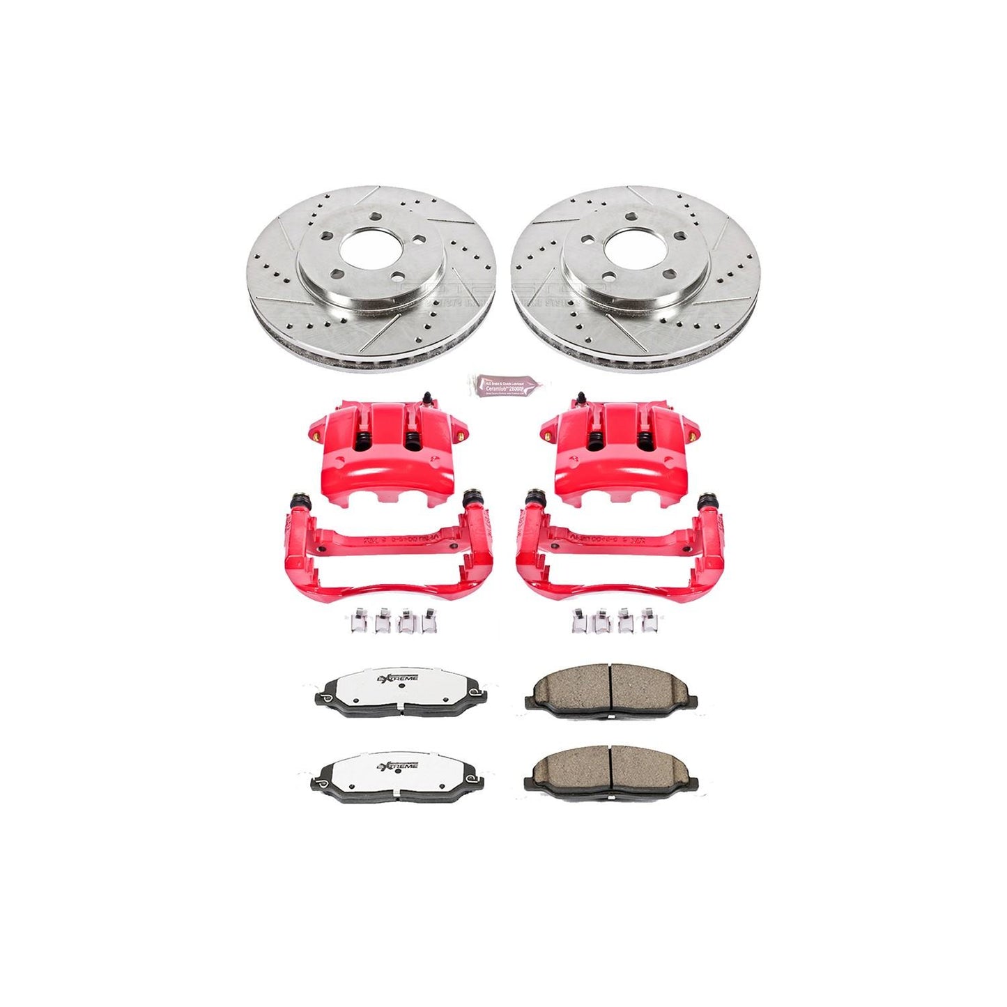 PowerStop Power Stop 05-10 Ford Mustang Front Z26 Street Warrior Brake Kit w/Calipers KC1382-26
