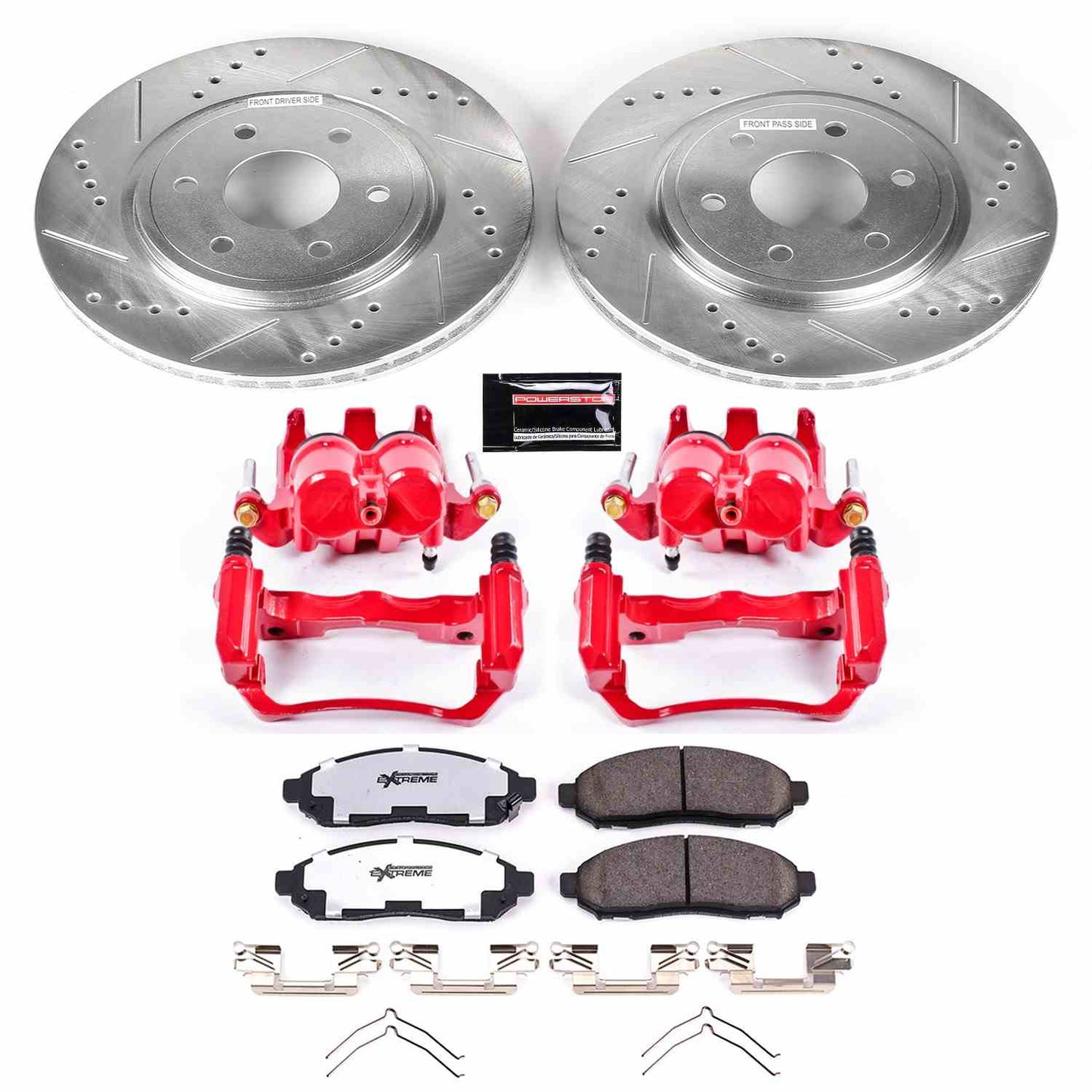 PowerStop Power Stop 05-18 Nissan Frontier Front Z36 Truck & Tow Brake Kit w/Calipers KC142-36