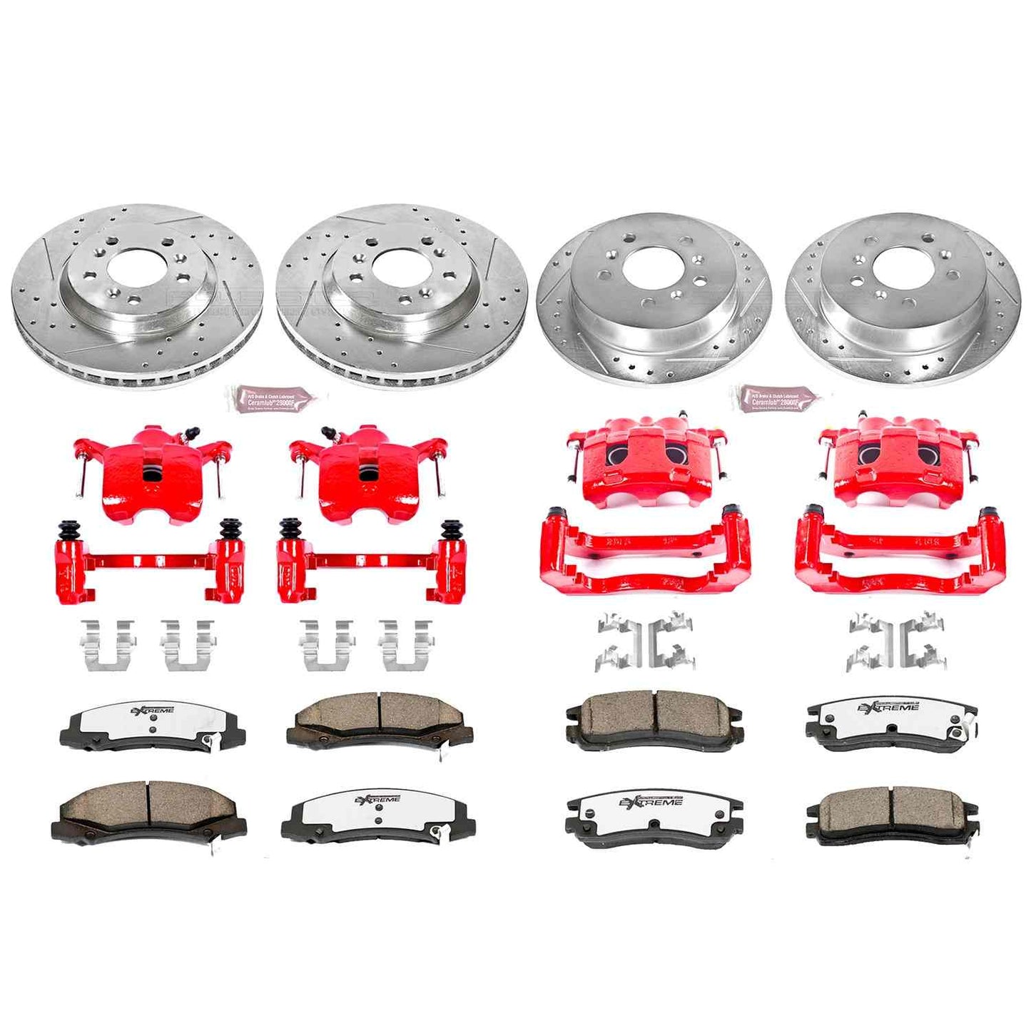 PowerStop Power Stop 06-10 Chevrolet Impala Z26 Street Kit w/ Calipers - Front and Rear KC1438-26
