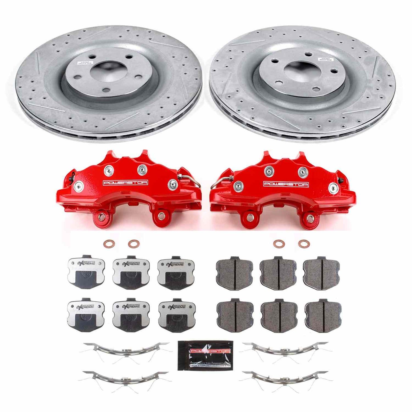 PowerStop Power Stop 06-13 Chevrolet Corvette Front Z26 Street Warrior Brake Kit w/Calipers KC1444-26