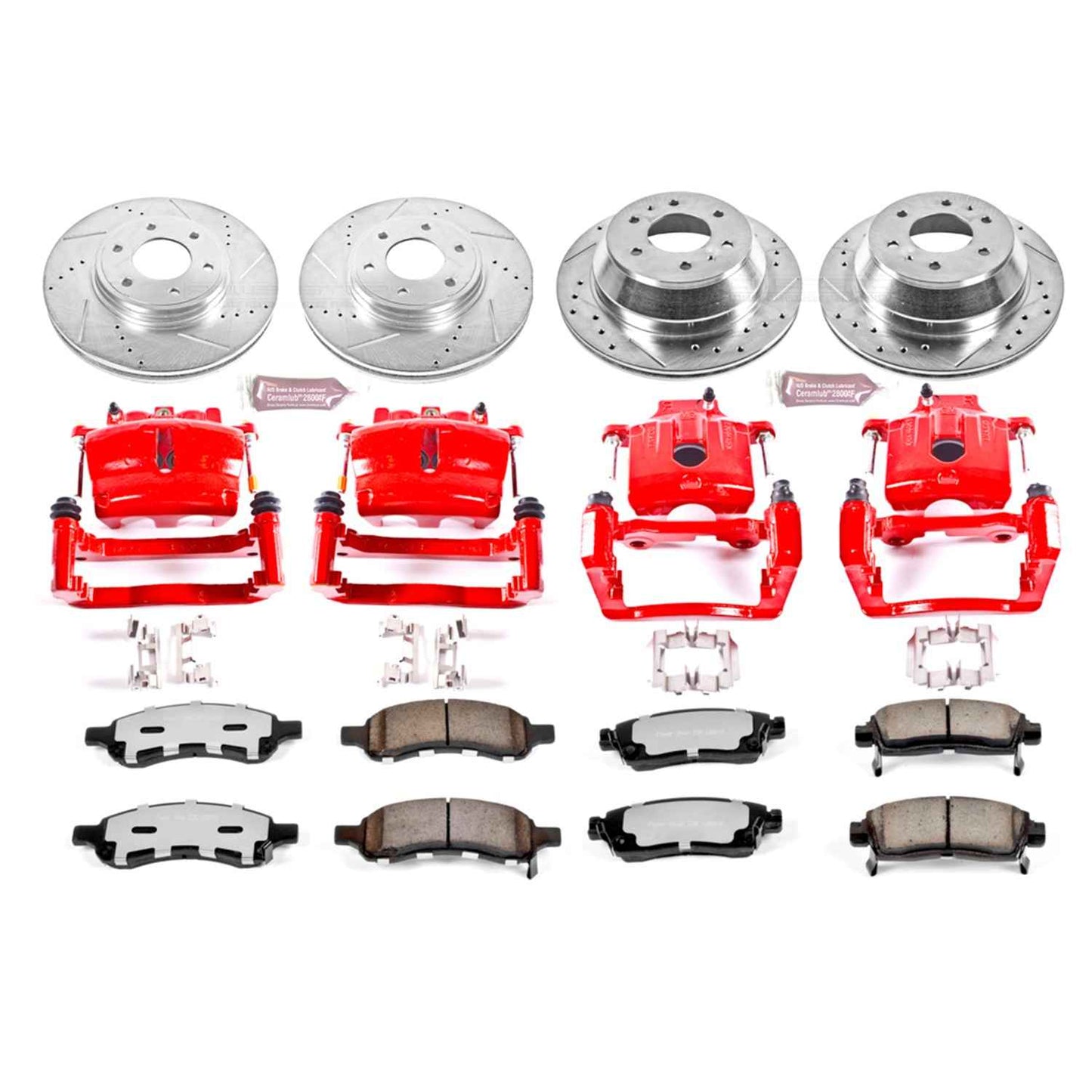 PowerStop Power Stop 06-09 Chevrolet Trailblazer Z36 Truck and Tow Kit w/ Calipers - Front and Rear KC1454-36
