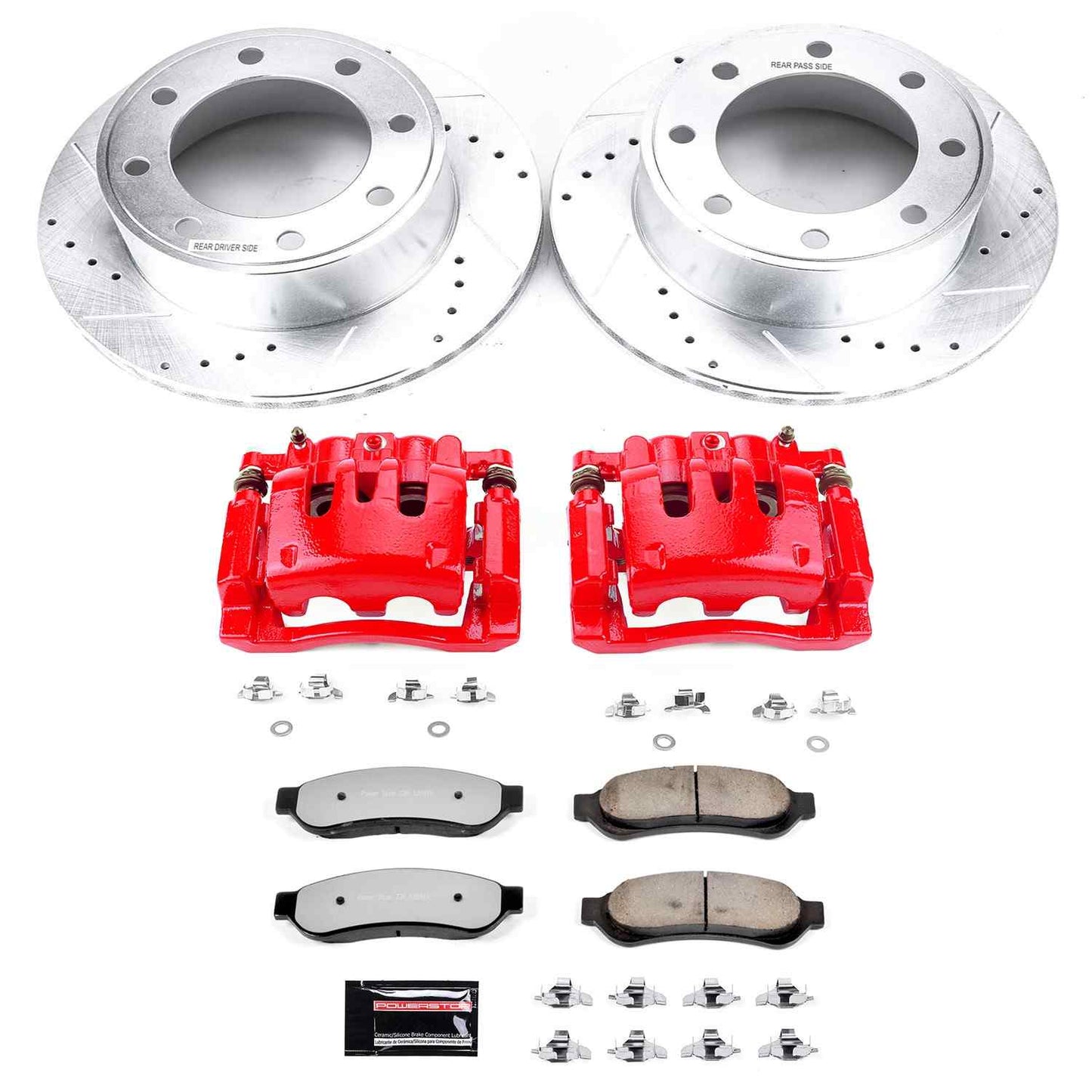 PowerStop Power Stop 07-10 Ford F-250 Super Duty Rear Z36 Truck & Tow Brake Kit w/Calipers KC1798-36