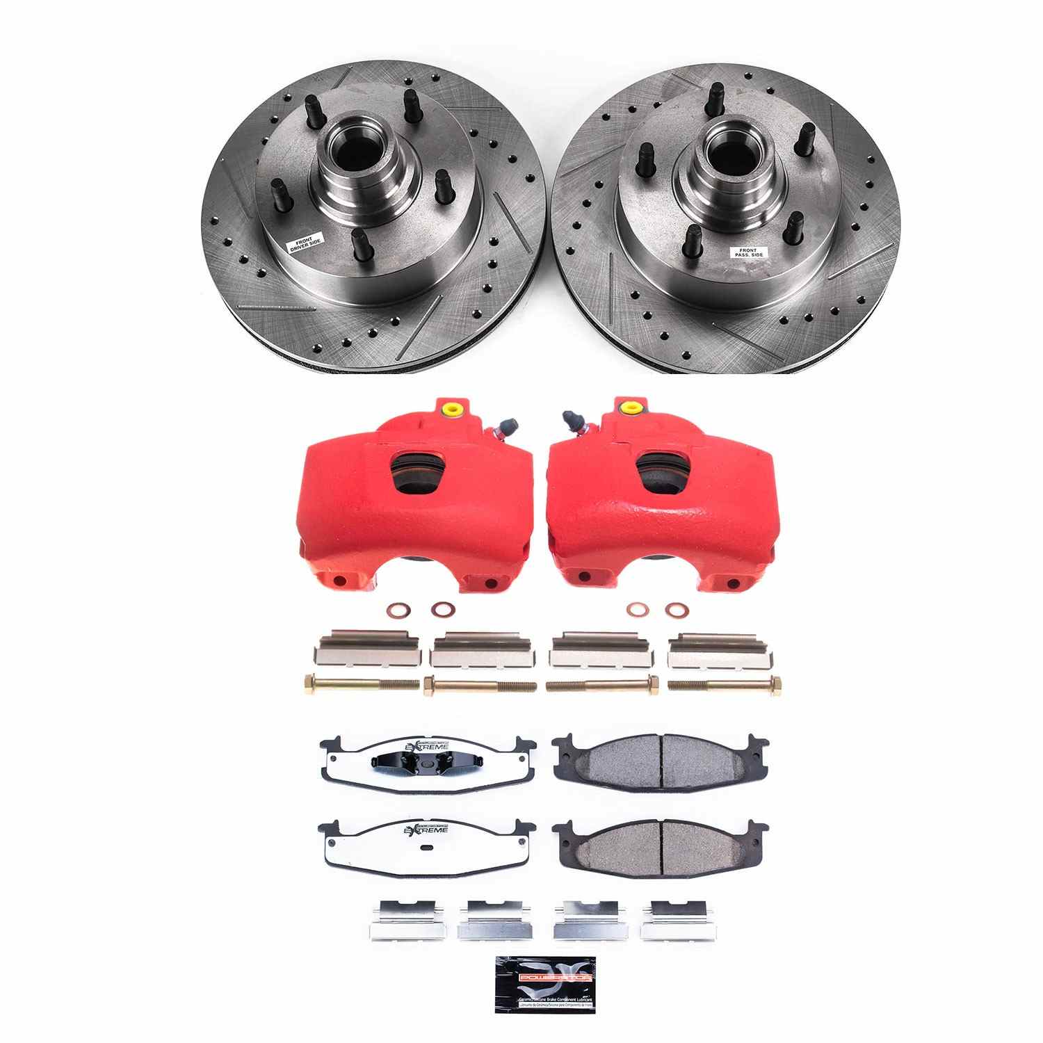 Power Stop 2003 Ford E-150 Econoline Front Z36 Truck & Tow Brake Kit w/Calipers KC1832-36
