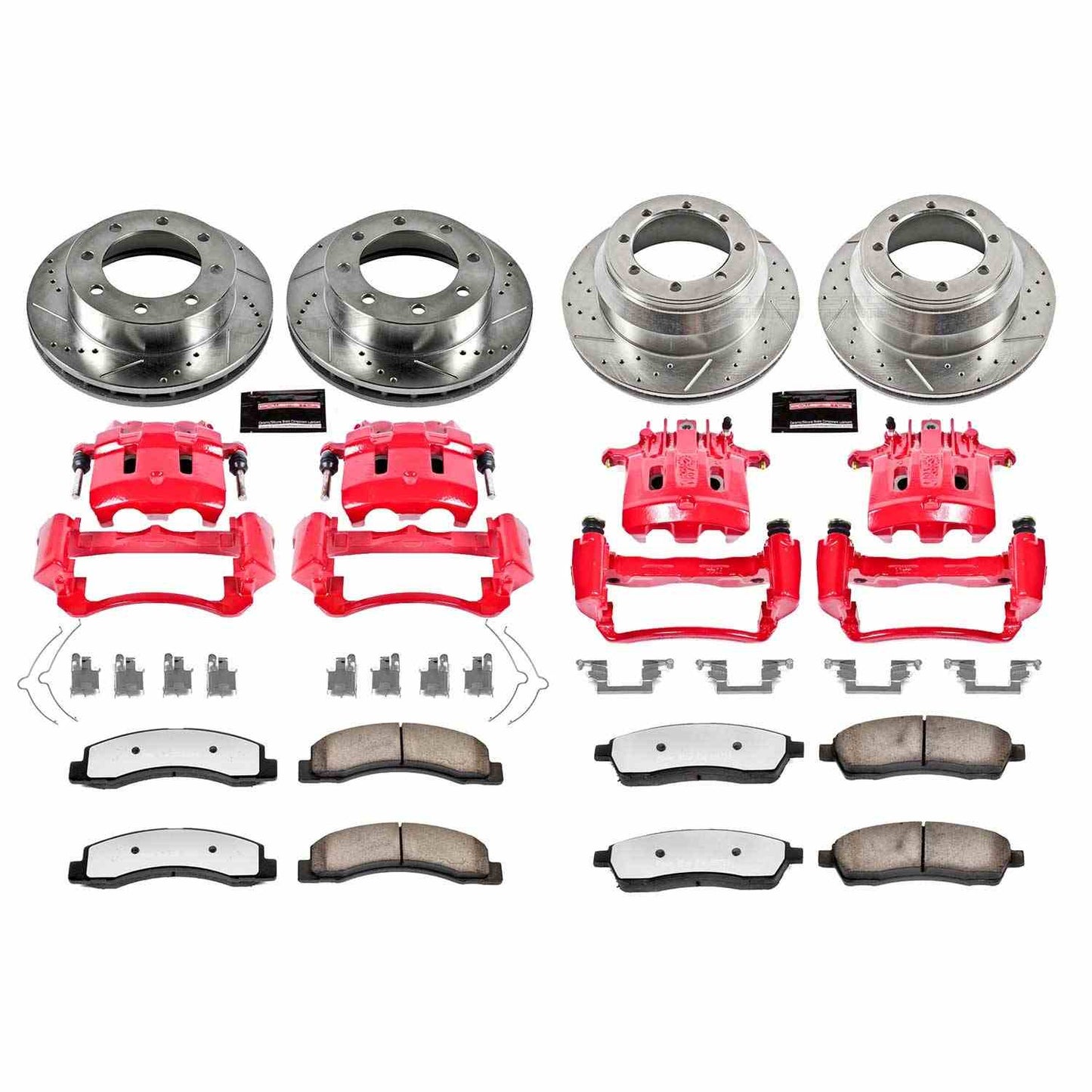 PowerStop Power Stop 1999 Ford F-350 Super Duty Z36 Truck and Tow Kit w/ Calipers - Front and Rear KC1886-36
