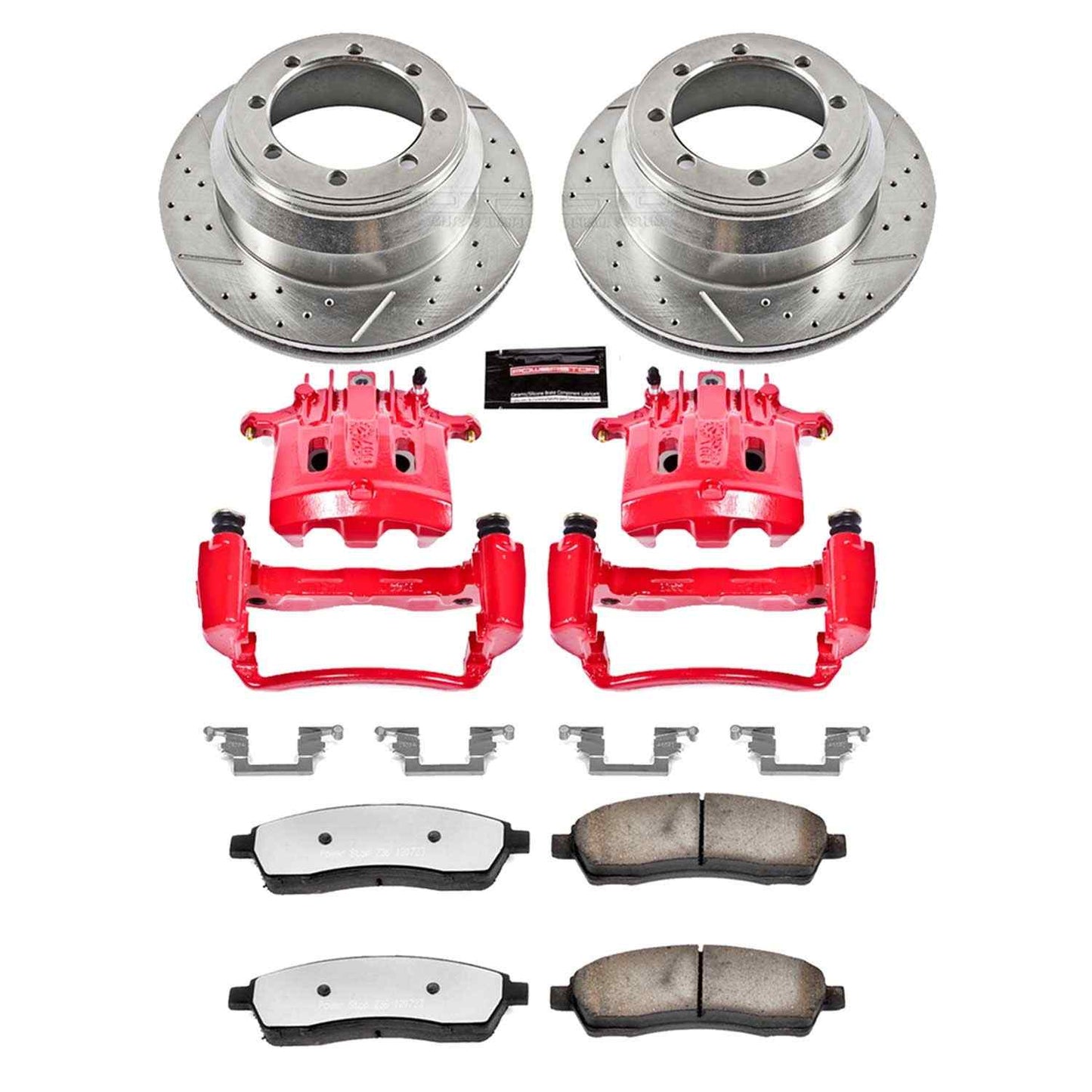 PowerStop Power Stop 99-00 Ford F-350 Super Duty Rear Z36 Truck & Tow Brake Kit w/Calipers KC1889-36