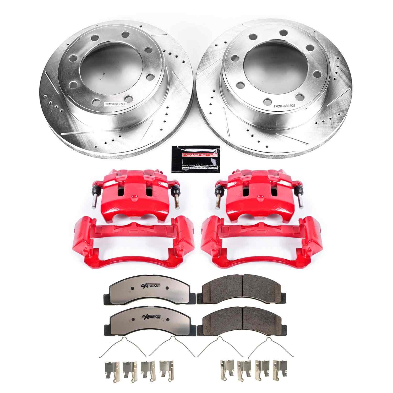 PowerStop Power Stop 00-05 Ford Excursion Front Z36 Truck & Tow Brake Kit w/Calipers KC1905-36