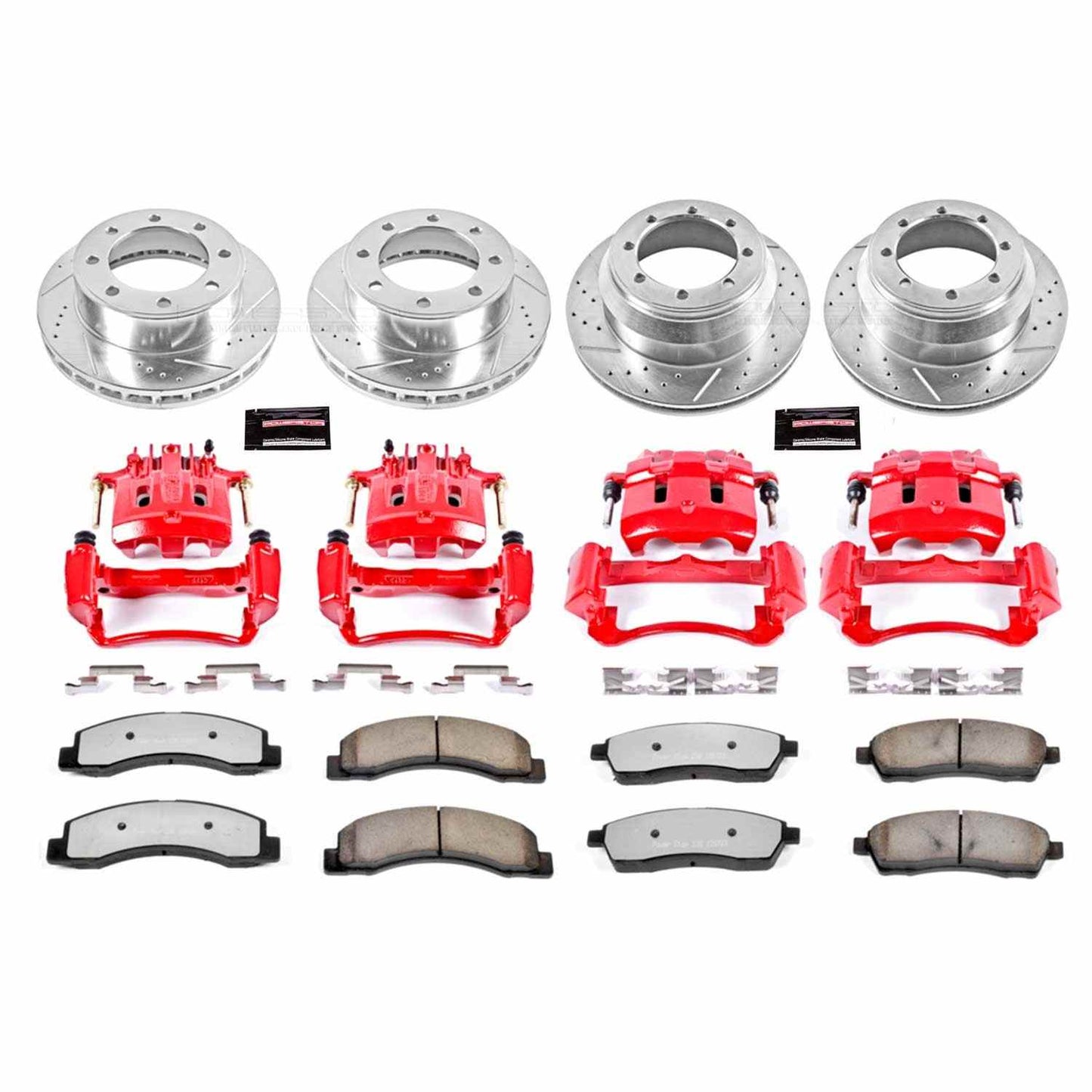PowerStop Power Stop 00-04 Ford F-350 Super Duty Z36 Truck and Tow Kit w/ Calipers - Front and Rear KC1907A-36
