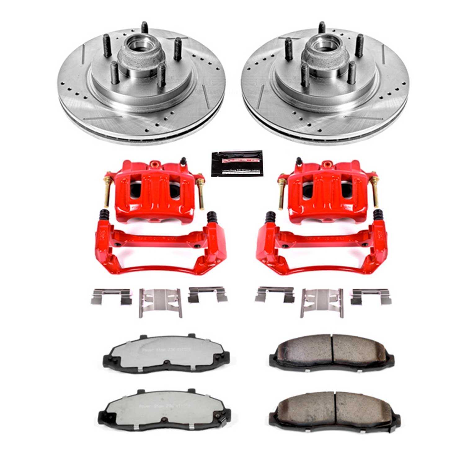 PowerStop Power Stop 00-03 Ford F-150 Front Z36 Truck & Tow Brake Kit w/Calipers KC1914A-36