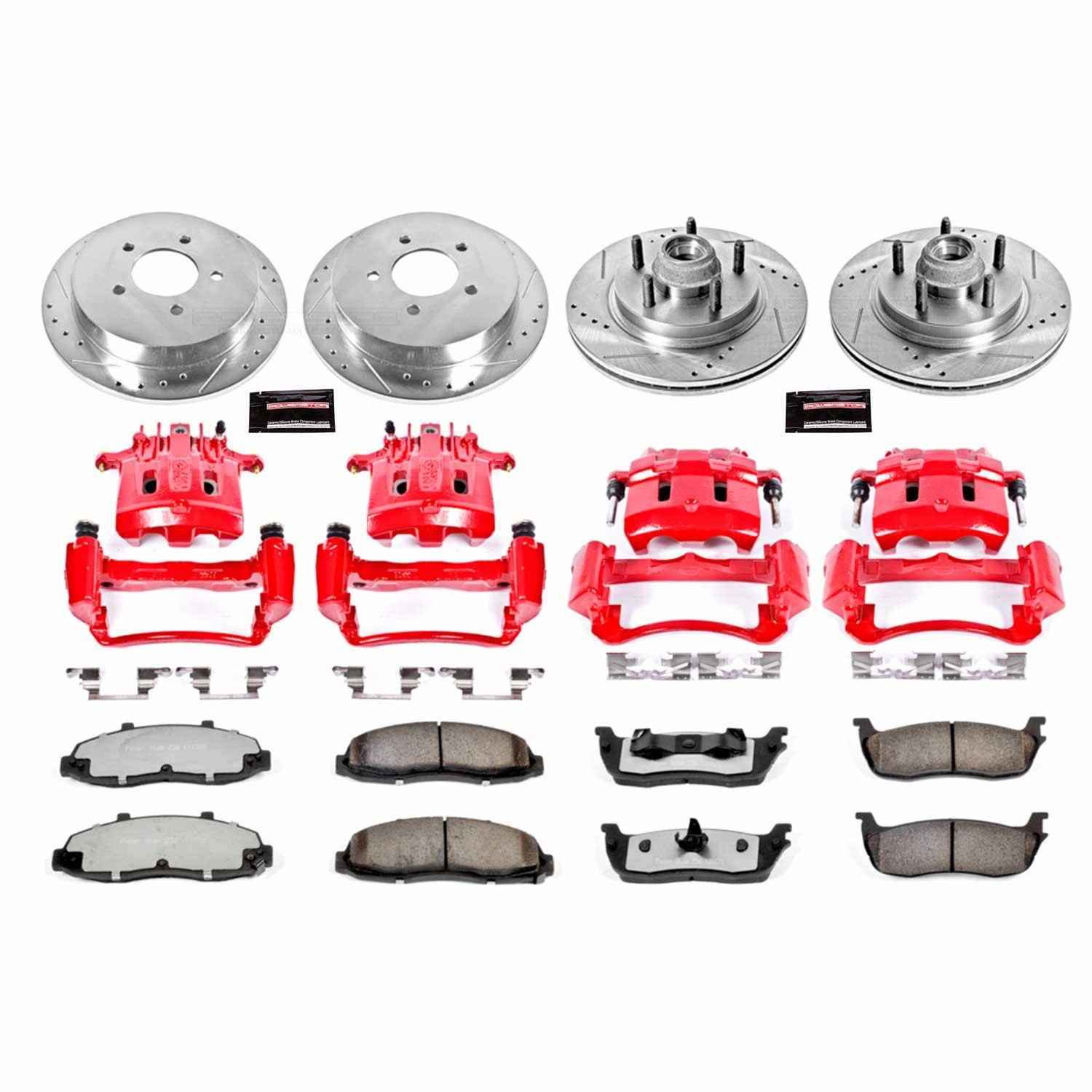 PowerStop Power Stop 00-03 Ford F-150 Z36 Truck and Tow Kit w/ Calipers - Front and Rear KC1915-36