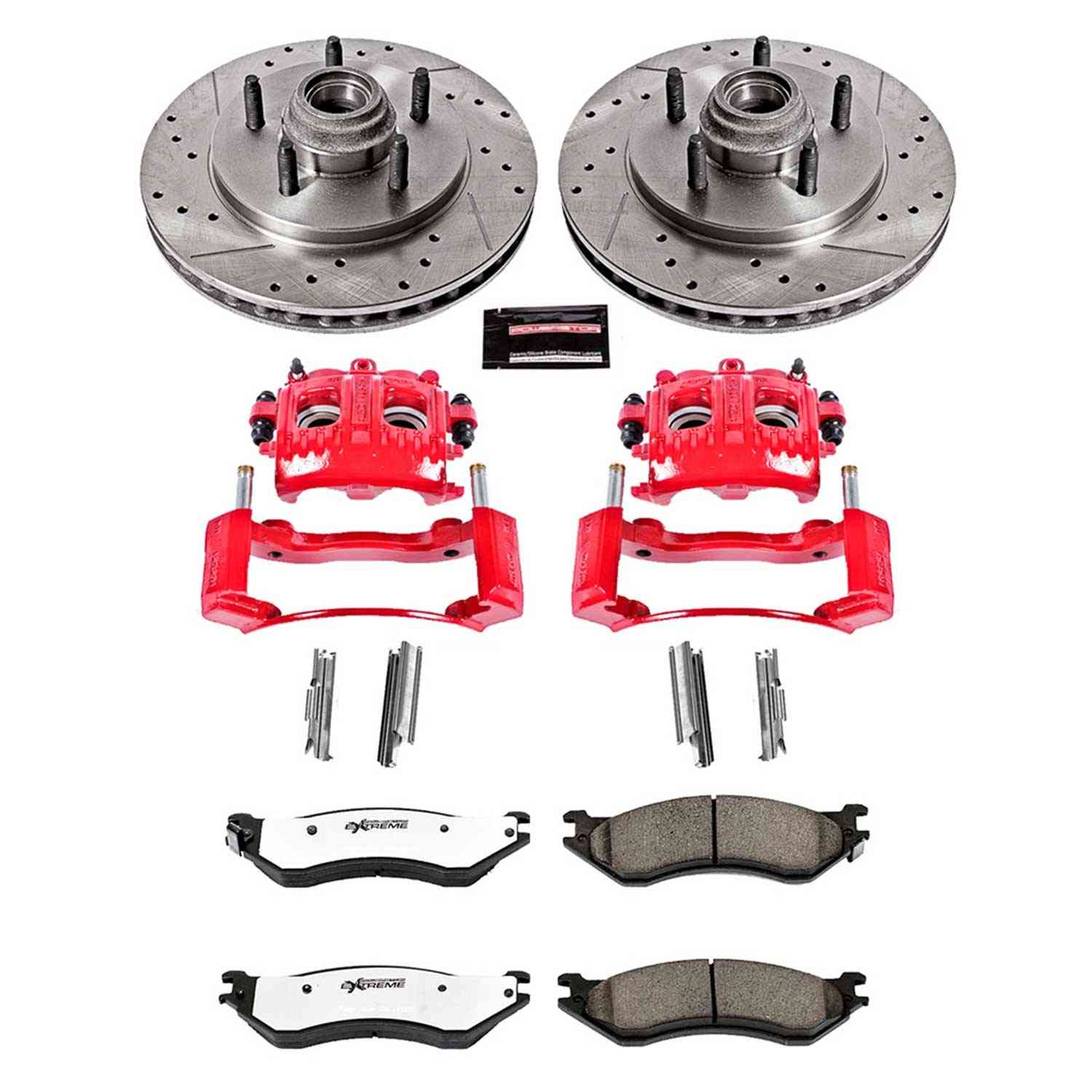 PowerStop Power Stop 00-02 Ford Expedition Front Z36 Truck & Tow Brake Kit w/Calipers KC1916-36